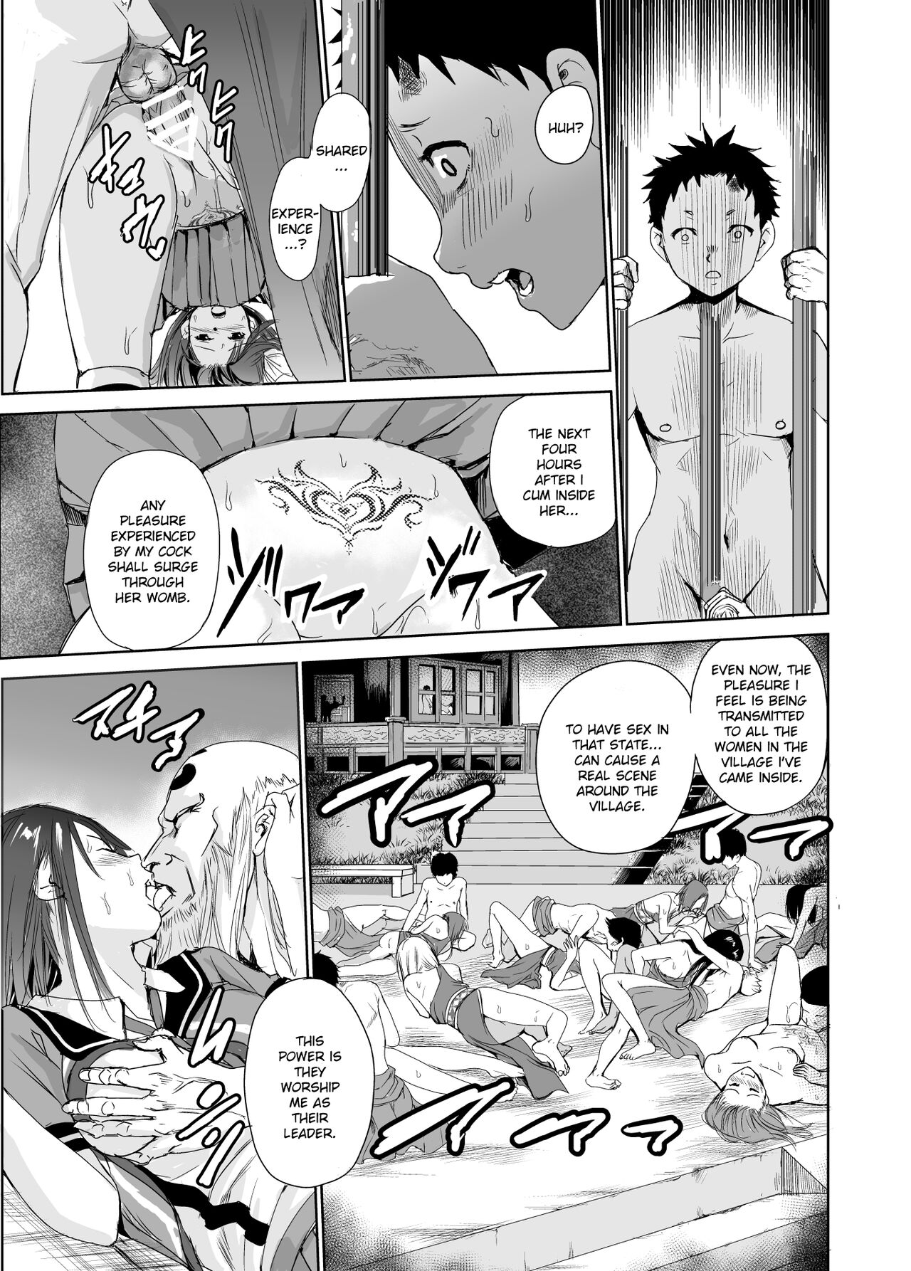 [Raid Socks (Tricky)]Tsuyagari Mura 3 ~Kareshi o Mamoru Tame Hikyou no Mura de Kyousei Gohoushi & NTR Sex~[English] [Ruru Scanlations] Page 29
