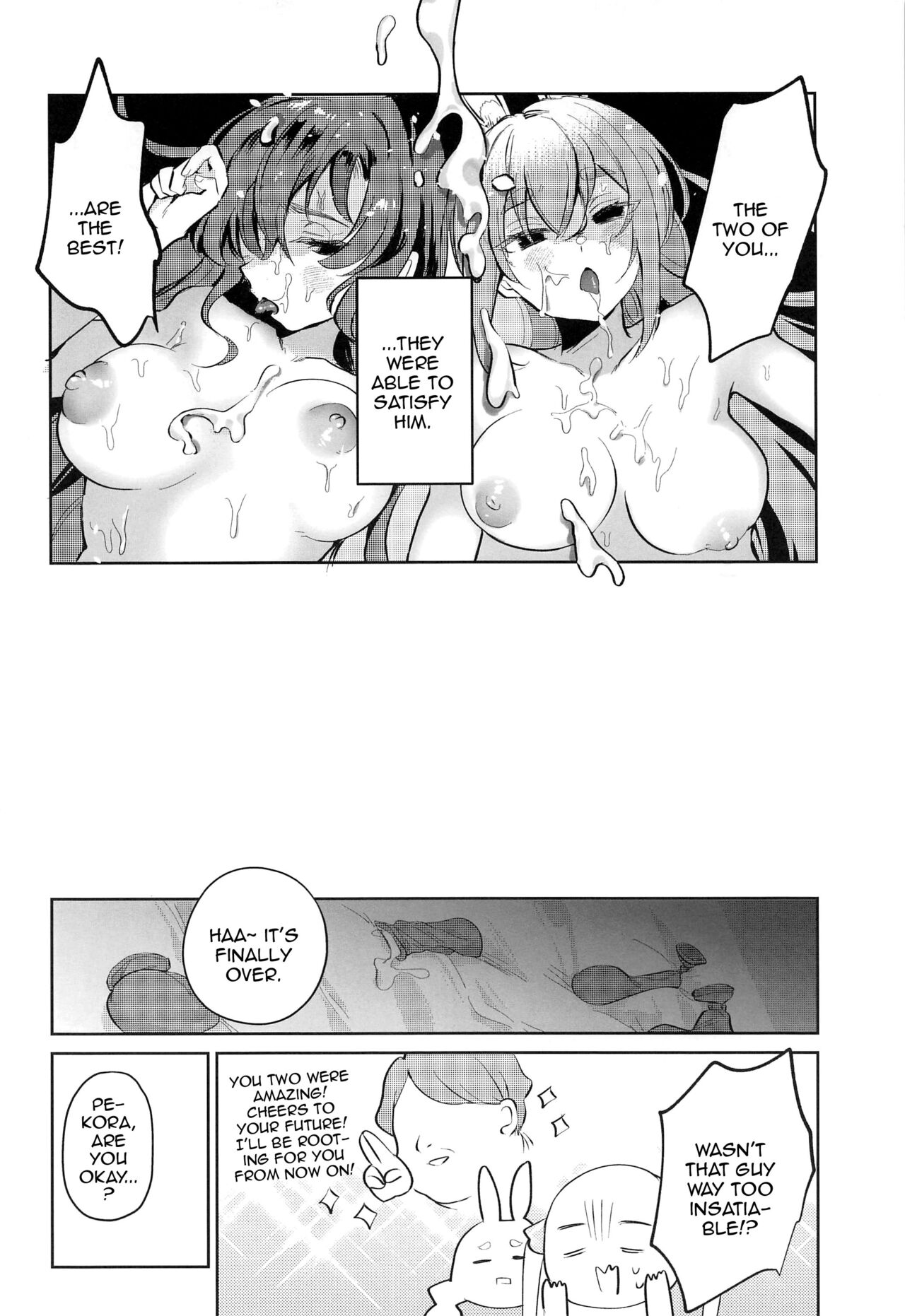 (C101) [Happykeeper (Siose Tamotsu)]Jouzu ni Settai Dekiru kana? | Do you Think We'll Be Good Enough Entertainment?(Houshou Marine, Usada Pekora) [English] {Doujins.com} Page 24