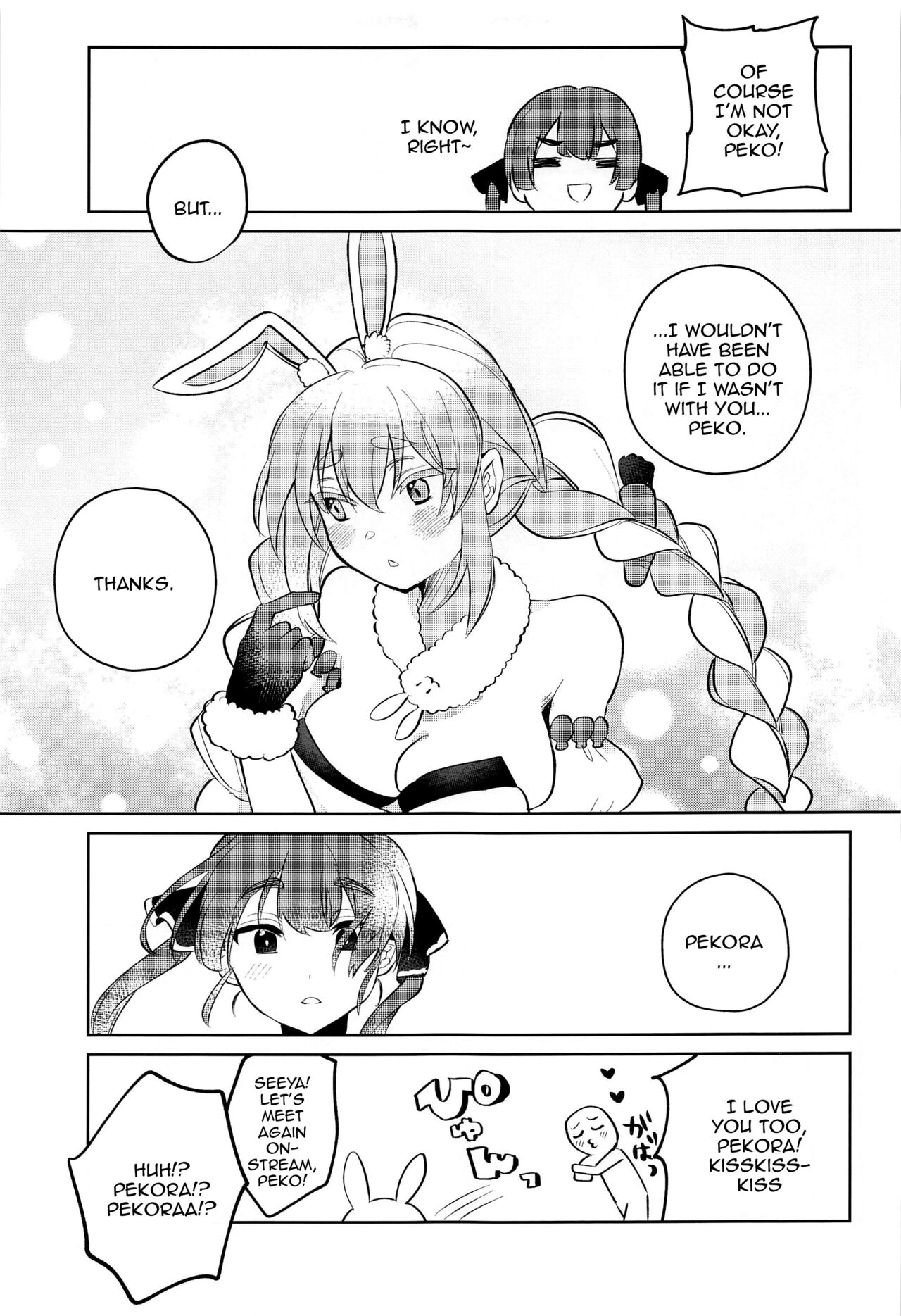 (C101) [Happykeeper (Siose Tamotsu)]Jouzu ni Settai Dekiru kana? | Do you Think We'll Be Good Enough Entertainment?(Houshou Marine, Usada Pekora) [English] {Doujins.com} Page 25