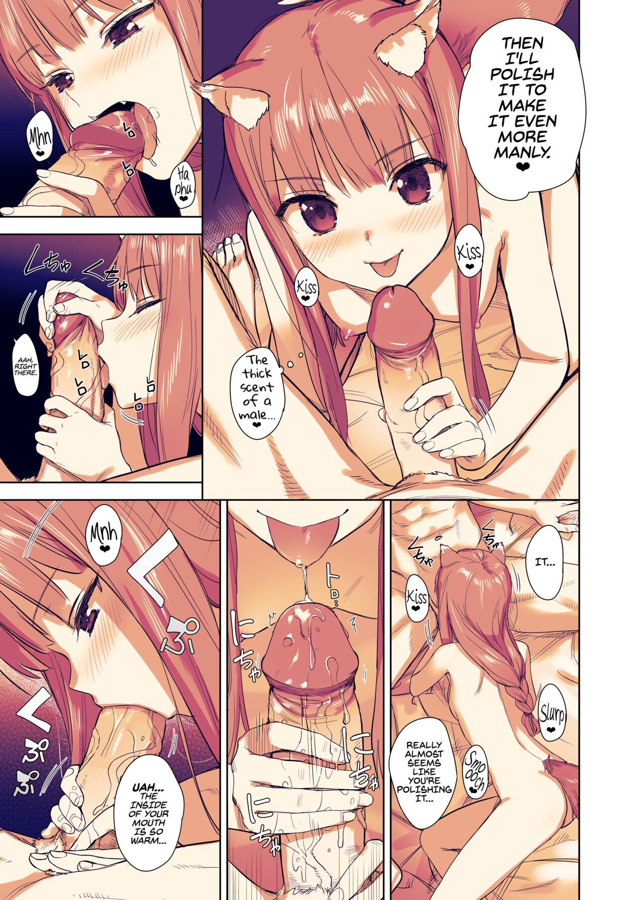 [Ajisaidenden (Kawakami Rokkaku, Takanashi Rei)]Wacchi to Shippori Kezukuroi Hon | Affectionate Grooming With Me(Spice and Wolf) [English] [Von] [Decensored] [Digital] Page 10