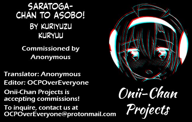 [Slime Kikaku (Kuriyuzu Kuryuu)]Saratoga-chan to Asobo!(Azur Lane) [English] [Onii-chan Projects] [Digital] Page 25