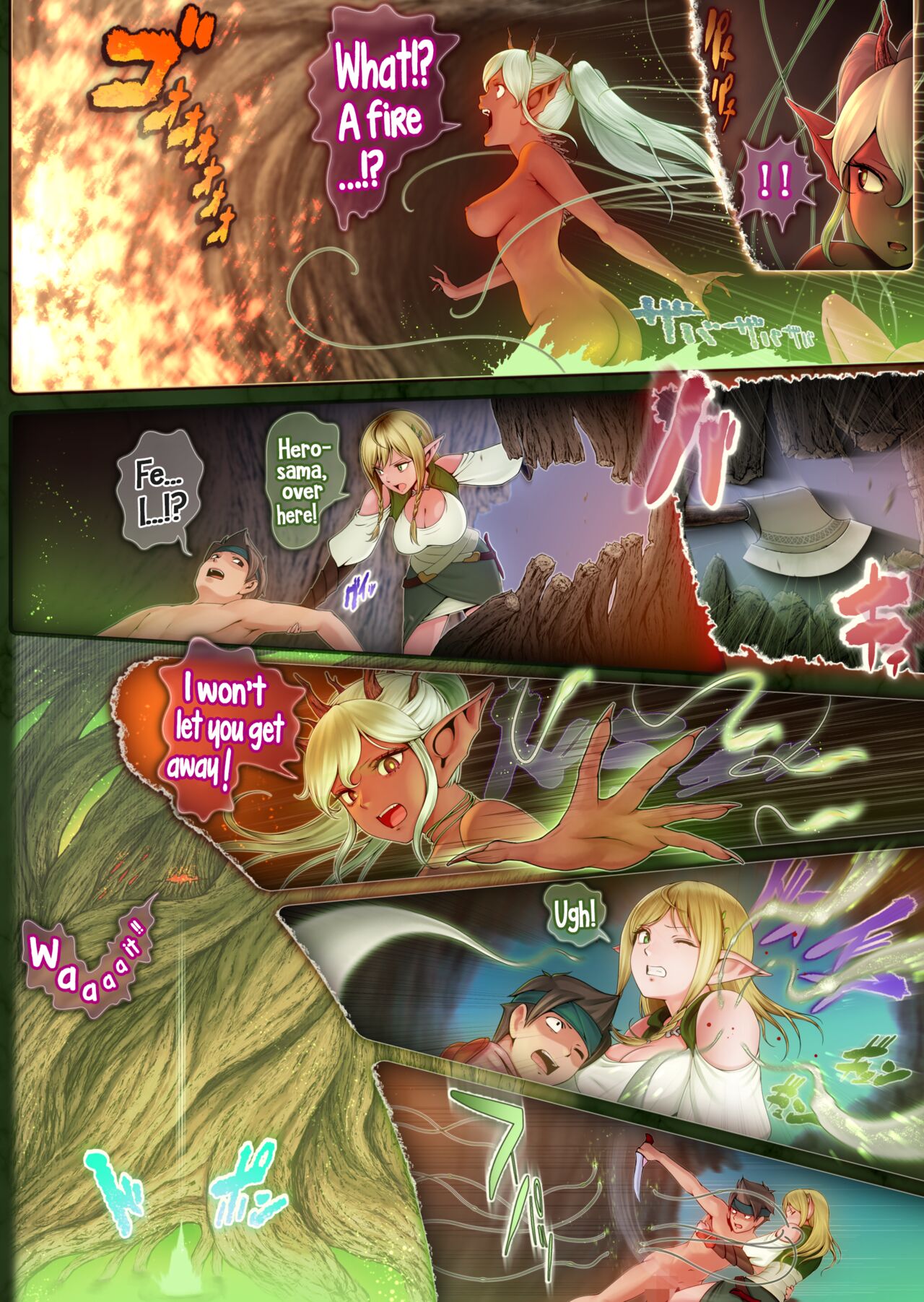 [Horiishi Horuto]Fel to Mana no Mori -Taieki de Tairyoku Kaifuku sasetekureru Bakunyuu Healer Elf- | Fel and the Forest of Mana -The big titty elf healer recovers my stamina with her bodily fluids-[English] Page 51