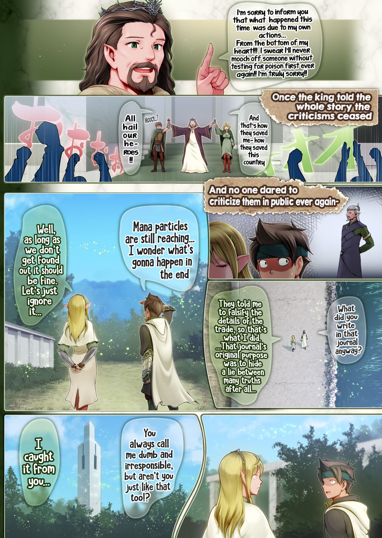 [Horiishi Horuto]Fel to Mana no Mori -Taieki de Tairyoku Kaifuku sasetekureru Bakunyuu Healer Elf- | Fel and the Forest of Mana -The big titty elf healer recovers my stamina with her bodily fluids-[English] Page 60
