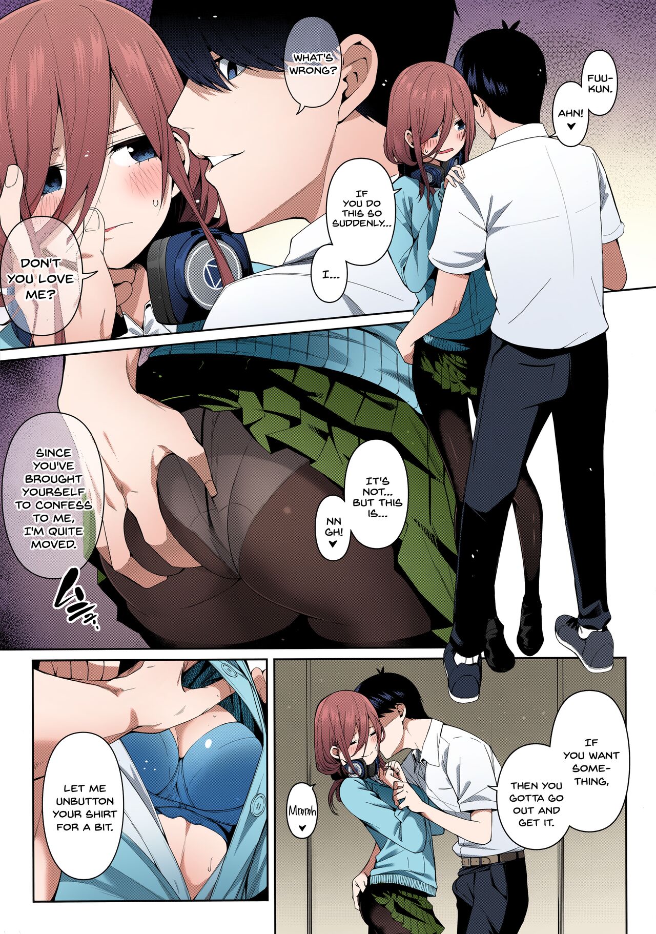 (C97) [Bad Mushrooms (Chicke III, 4why)]Miku no Mousou x Mousou | Miku's Delusion x Delusion(Gotoubun no Hanayome) [English] [SPDSD] [Black Grimoires] [Colorized] [Decensored] Page 2