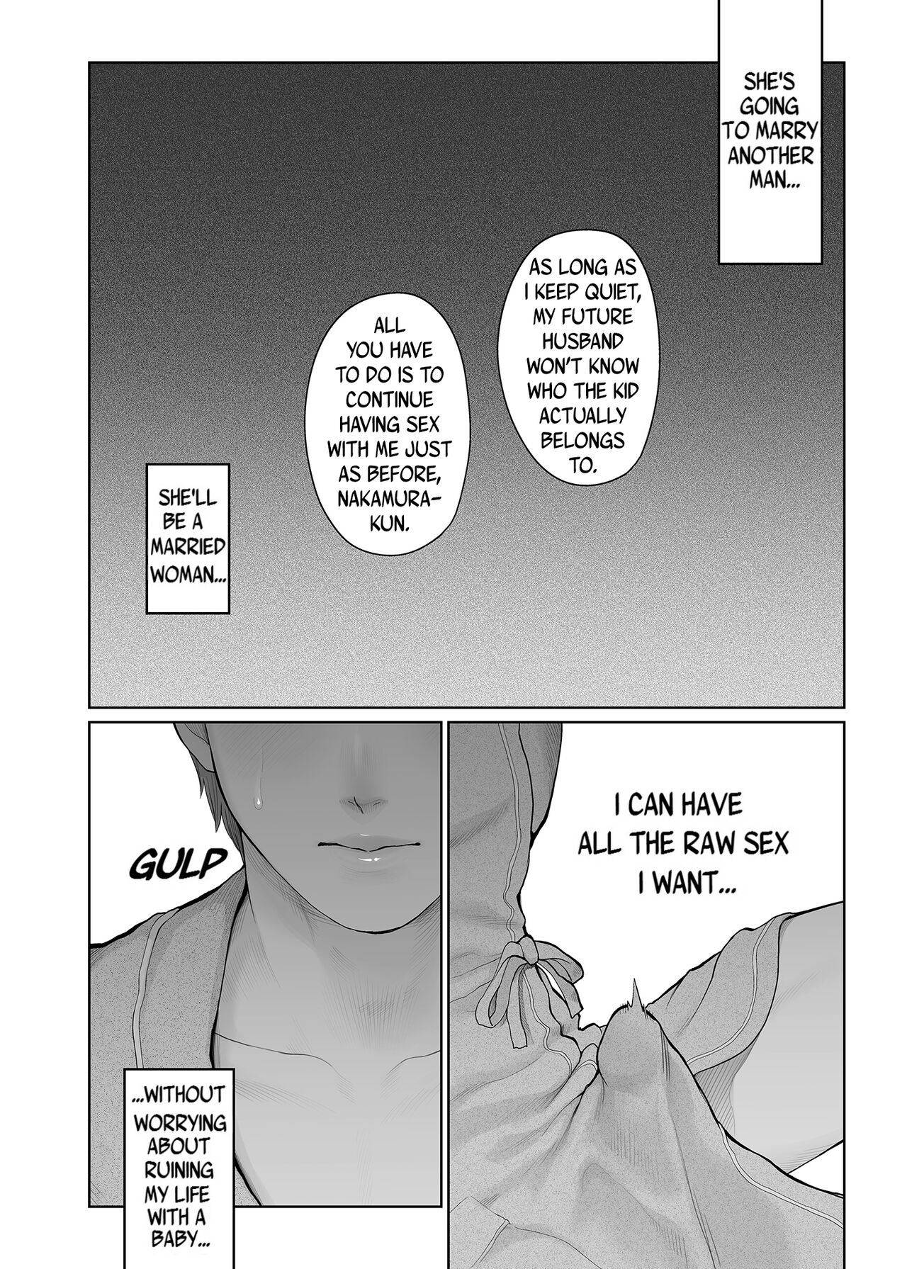 [E☆Roman Koubou (Edogawa Roman)]Hoka no Otoko to Kekkon Shitara Anata no Kodane Kureru?[English] [Uncensored] [Digital] Page 38