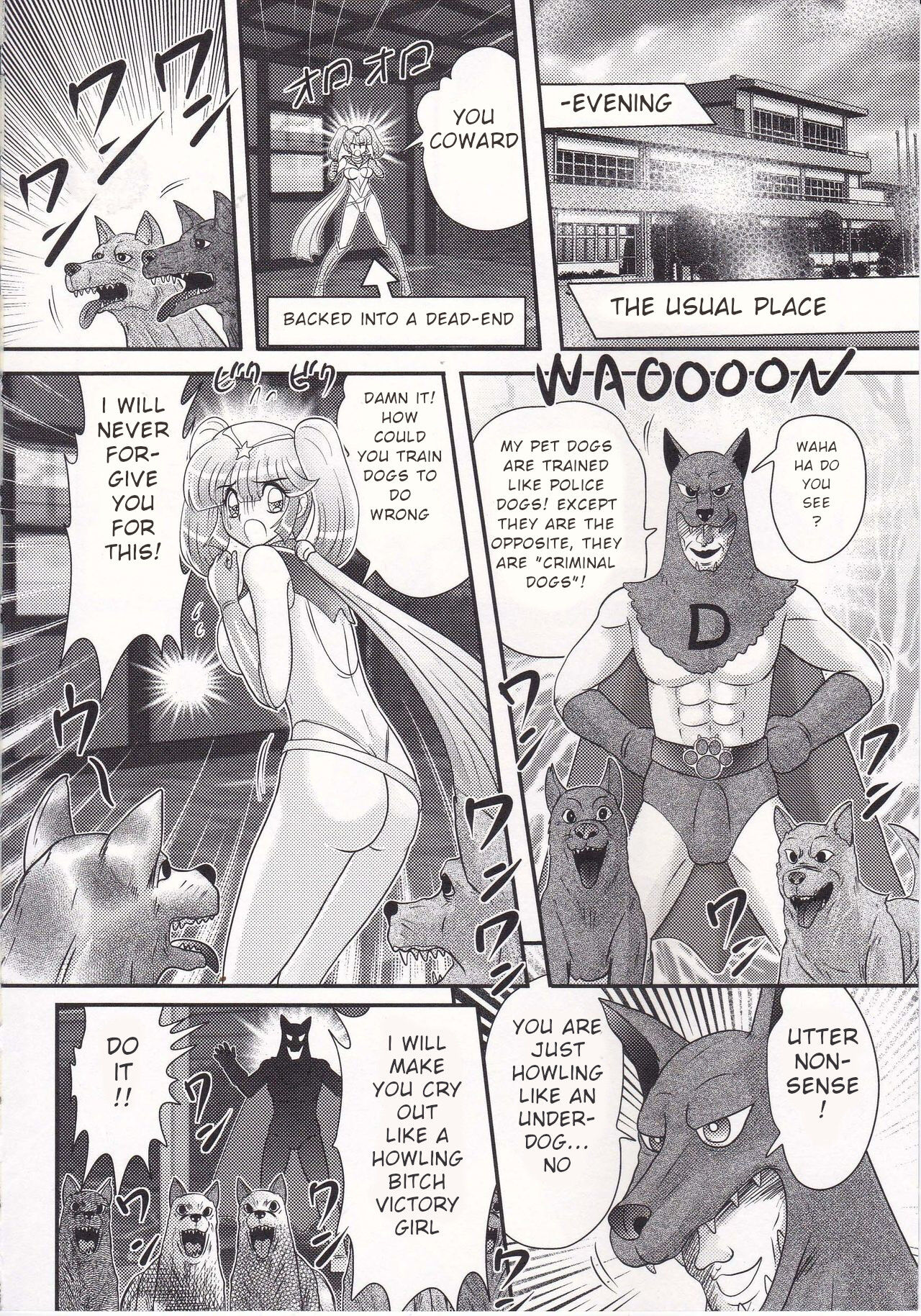 [Kamitou Masaki]Amazing Victory Girl Chapter 5(Dog-Sex Man Strikes Back!! Victory Girl Dog Pinch!!) [English] Page 2