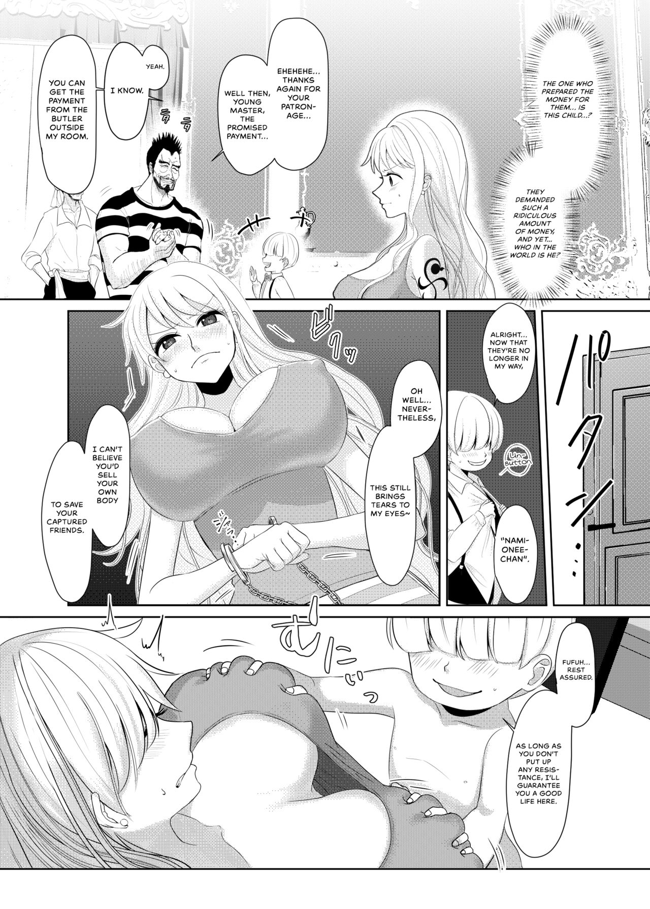 [Samotorake (Akira)]Nami ga Kanemochi no Gaki to Torihiki(One Piece) [English] {Hennojin} Page 2