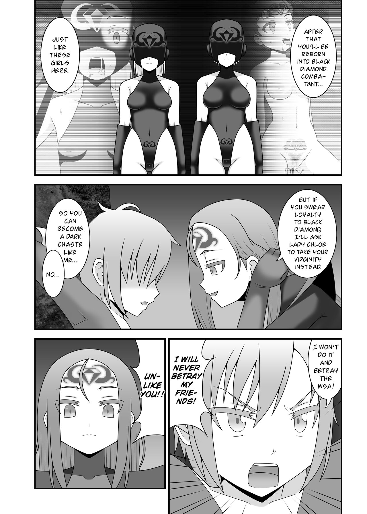 [STUDIO HP+ (IceLee)]Teisou Sentai Virginal Colors Ch.3 | Chastity Sentai Chaste Colors Ch. 3[English] Page 16