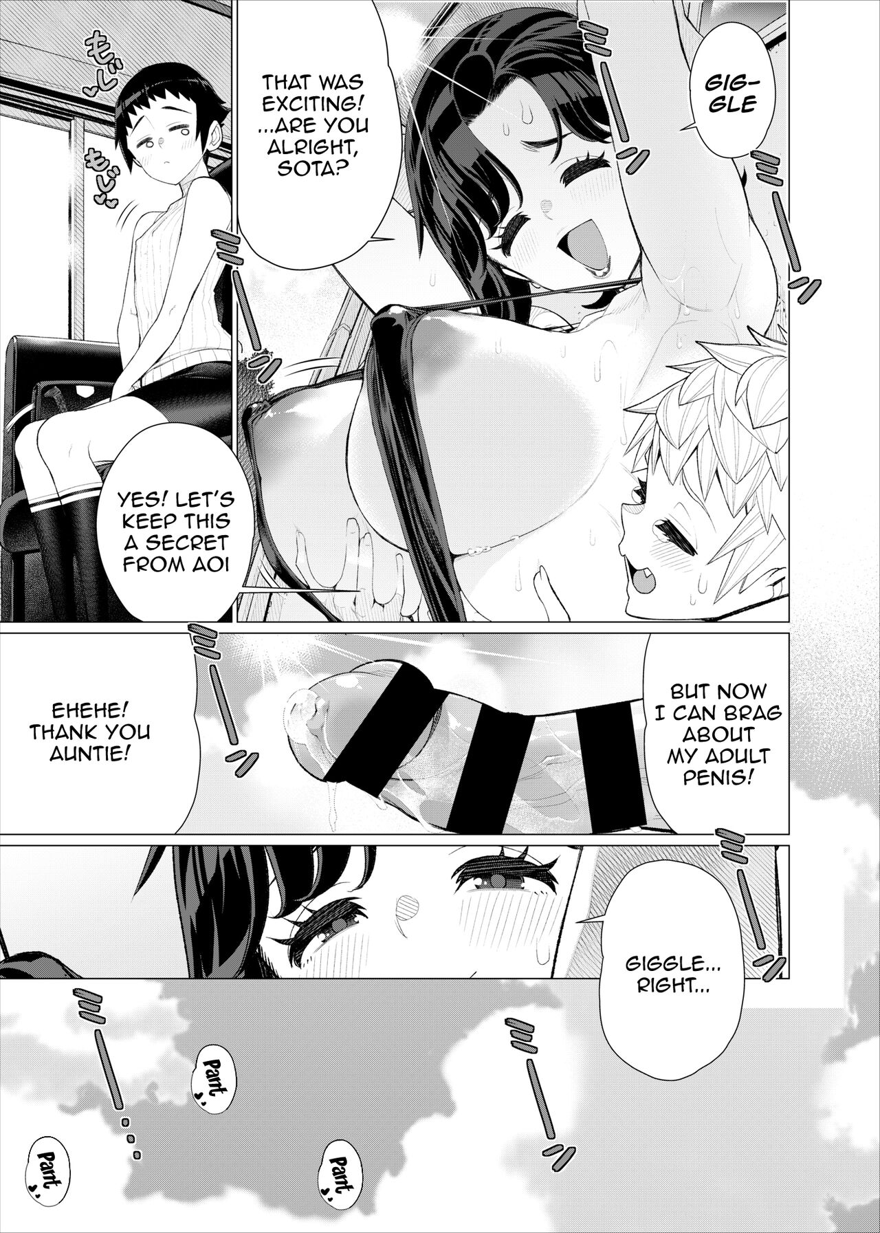 [Minamida Usuke]Tomodachi no Mama no Slingshot!~ Zetsurin Shota ga Ero Mizugi Mama to Zetchou Yagai SEX suru Hanashi ~[English] {Doujins.com} Page 36