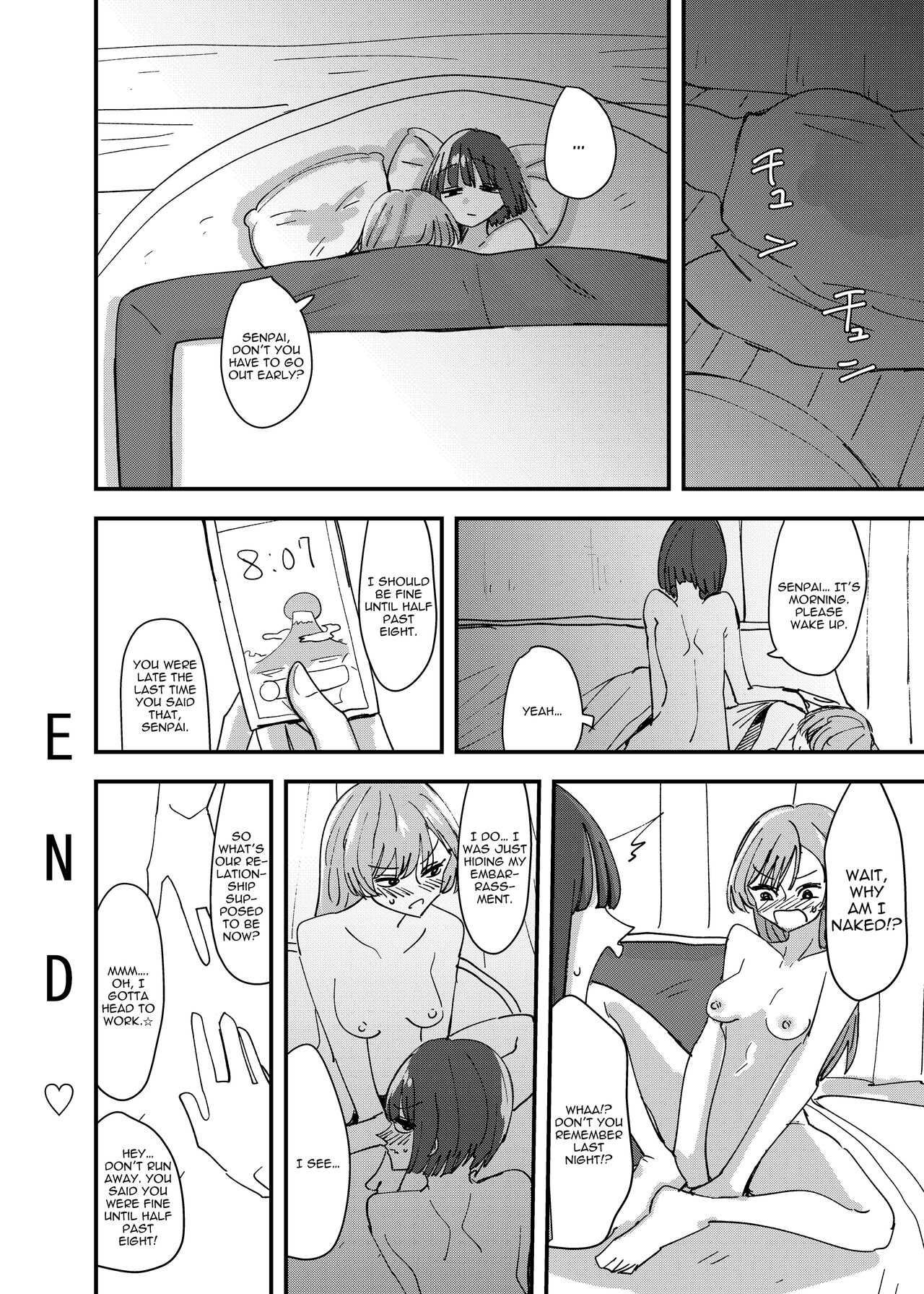 [Aweida]Daigaku no Senpai to Nori de Kiss Shitetara Sono Hi no Uchi ni Issen Koechatta Hanashi | A Story About  Kissing A College Senior And Crossing The Line In The Same Day[English] [IXIA WORKS] Page 32