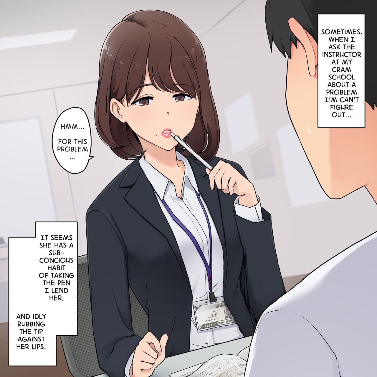 [Wakamatsu]Kuchibeni Koimena Sensei to Chuu Shippanashi de Sex Suru Hanashi | Kiss-Filled Sex With My Instructor Who Wears Heavy Lipstick[English] Page 2