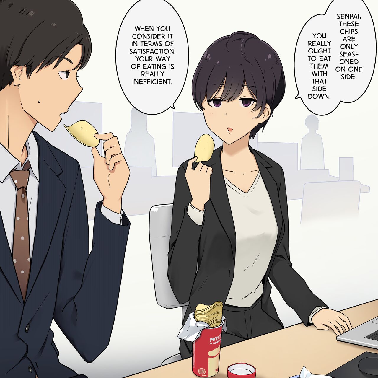 [Wakamatsu]Rikutsuppoi Kouhai-chan to Rikutsunuki de Majiwaru made no Hanashi | Having Sex with My Hyperrational Junior Until She Loses All Rationality[English] Page 1