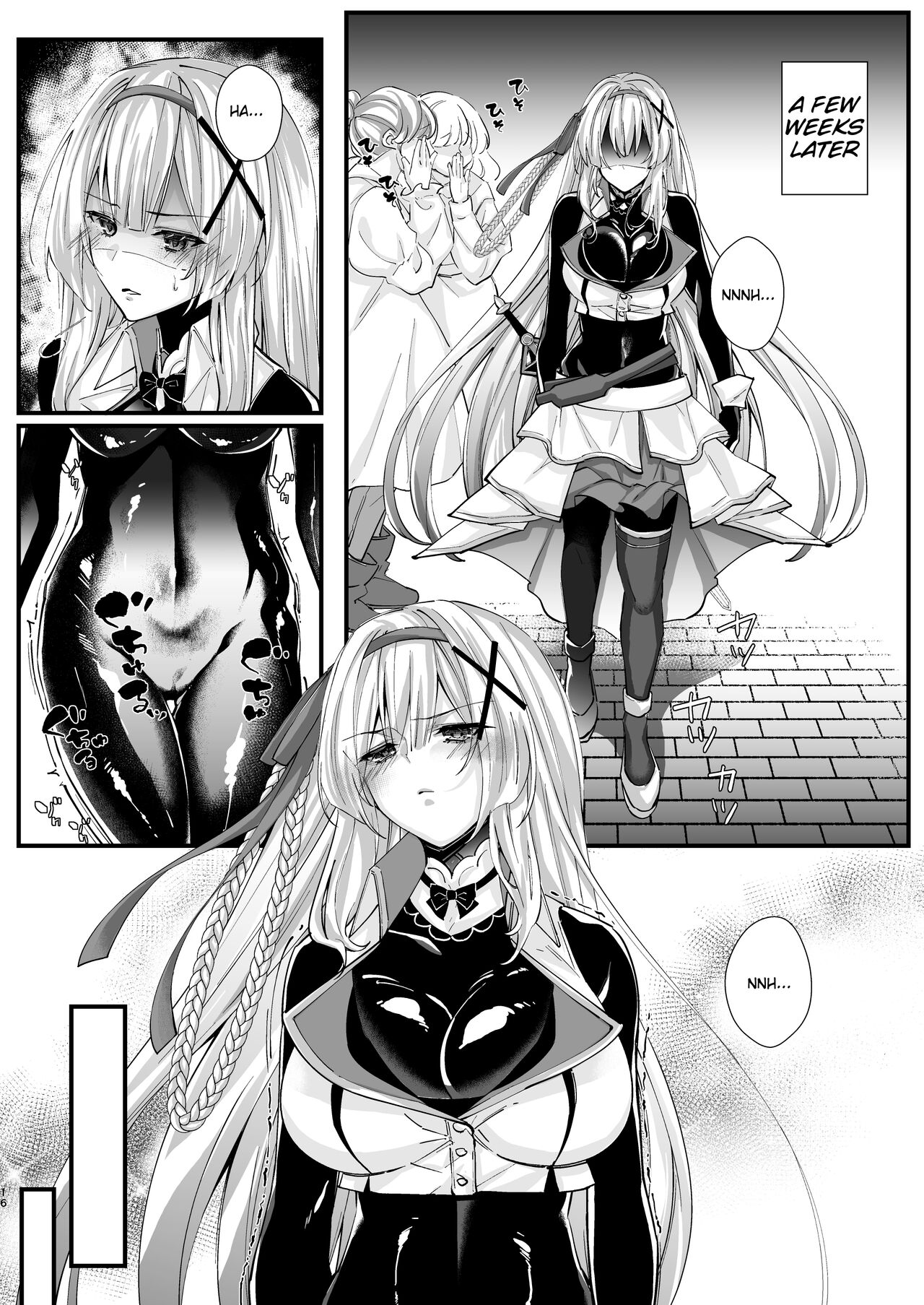 [Seika Kairaku Shoten]Parasite Rubber -The Tale of a Princess Knight Parasitized by Black Rubber Tentacle Clothes-[English] [Mikodayo] Page 16