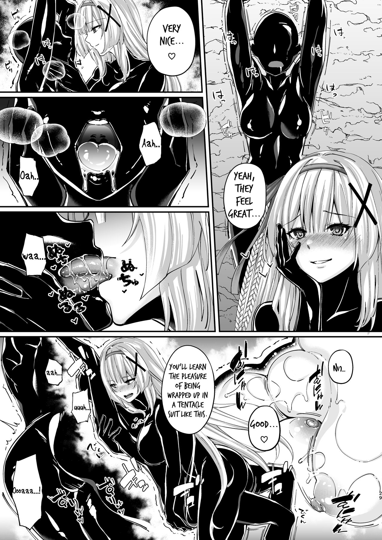 [Seika Kairaku Shoten]Parasite Rubber -The Tale of a Princess Knight Parasitized by Black Rubber Tentacle Clothes-[English] [Mikodayo] Page 29