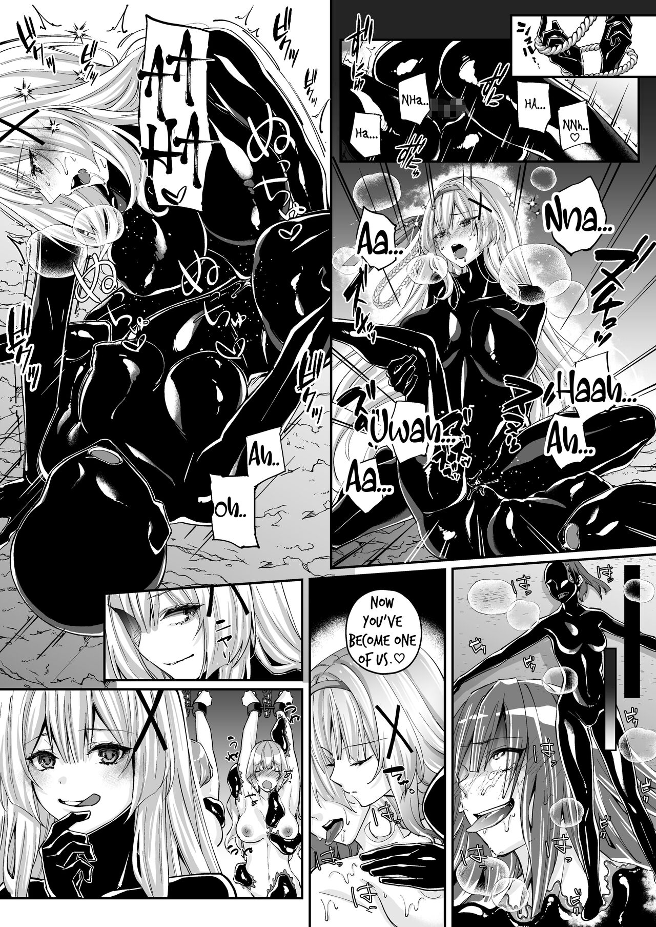 [Seika Kairaku Shoten]Parasite Rubber -The Tale of a Princess Knight Parasitized by Black Rubber Tentacle Clothes-[English] [Mikodayo] Page 31