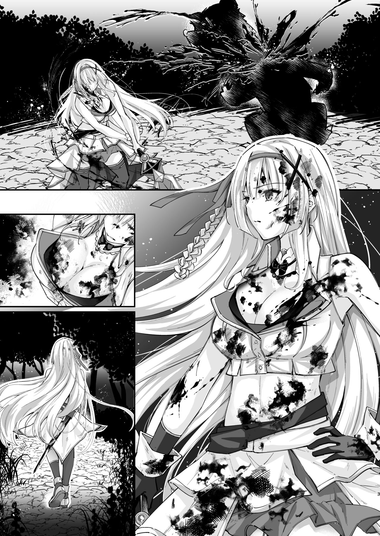 [Seika Kairaku Shoten]Parasite Rubber -The Tale of a Princess Knight Parasitized by Black Rubber Tentacle Clothes-[English] [Mikodayo] Page 36