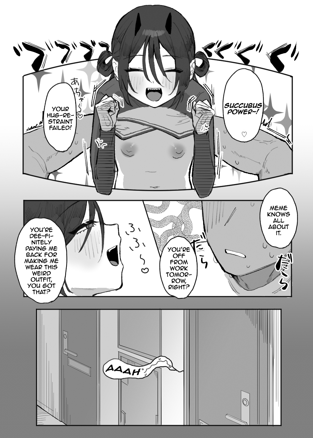 [Oyogi]Hinnyuu de Kahanshin Dekai Succubus ni Ouen Saretari Baka ni Sare Sarenagara Ecchi Suru Hanashi. | Fucking a Small-Breasted, Big-Assed Succubus While She Cheers Me On and Makes Fun of Me[English] {Doujins.com} Page 19