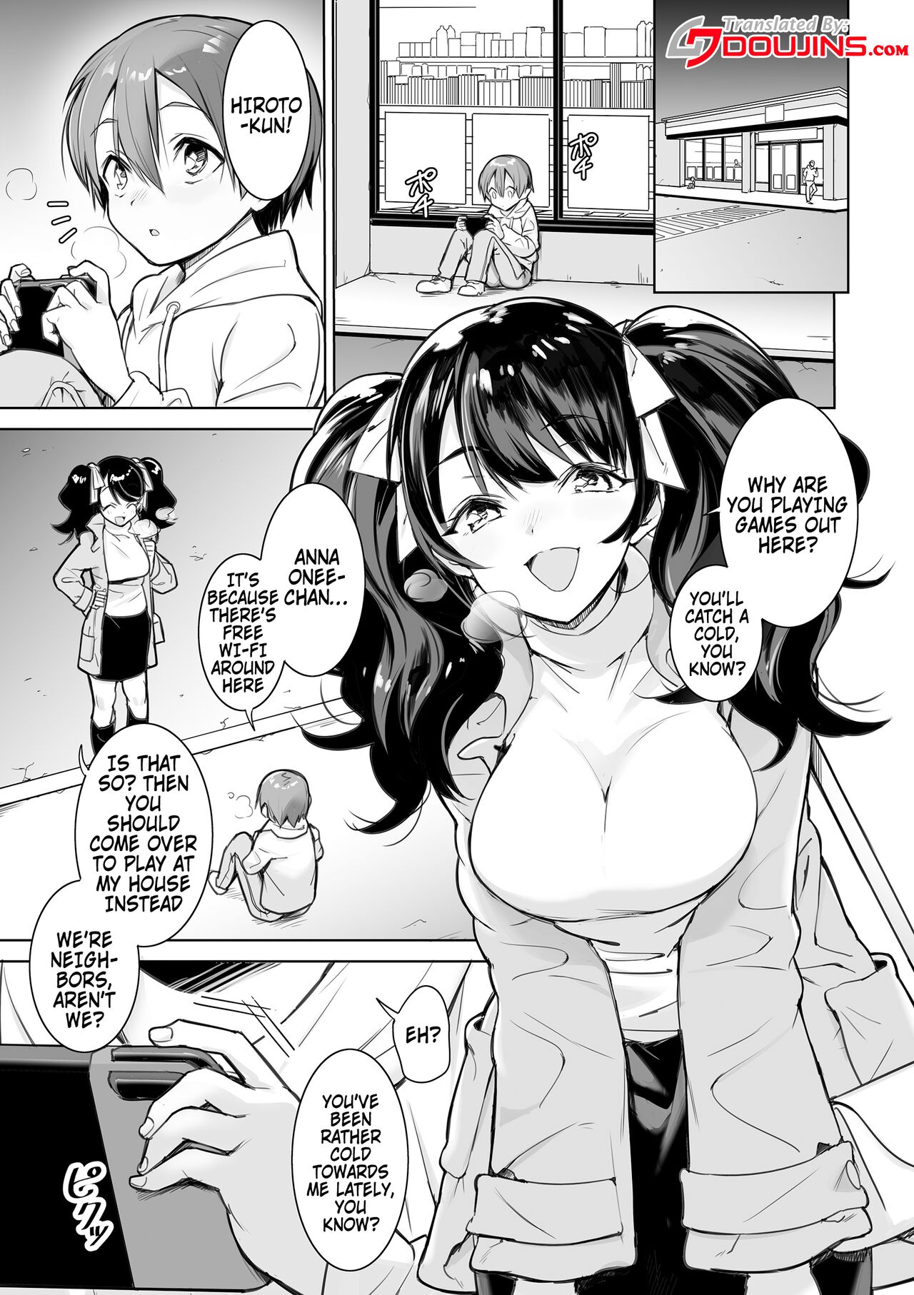 [Nukunukujima (Akai Same)]Osananajimi no Onee-chan ni Sasowarechau Hanashi | Being Propositioned By My Older Childhood Friend[English] {Doujins.com} Page 2
