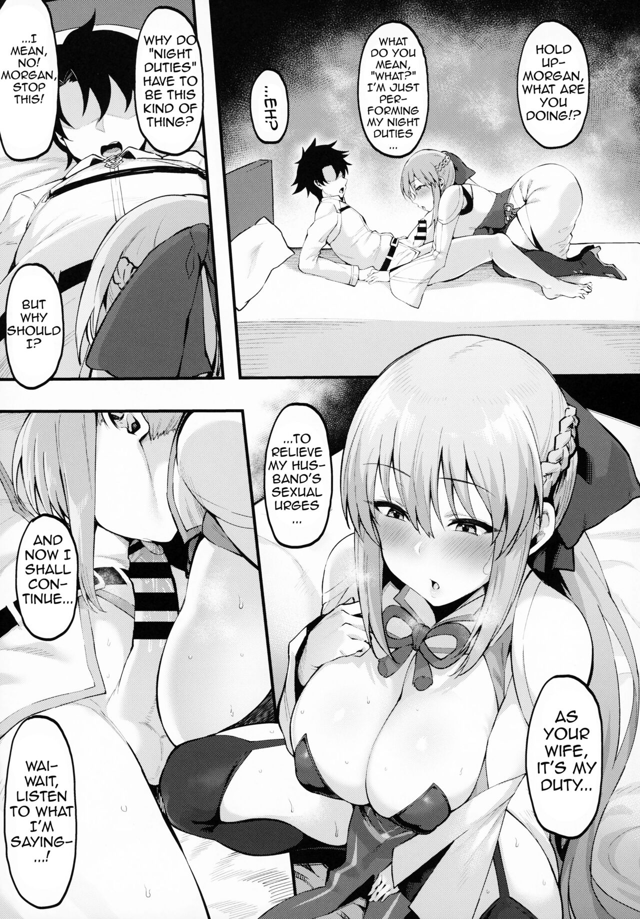 (C100) [Nazunasoft (Katsura Harufumi)]Icha Love Amaama Morgan-sama | Sweet Erotic Loving With Morgan-sama + Extra Clear File(Fate/Grand Order) [English] {Doujins.com} Page 4