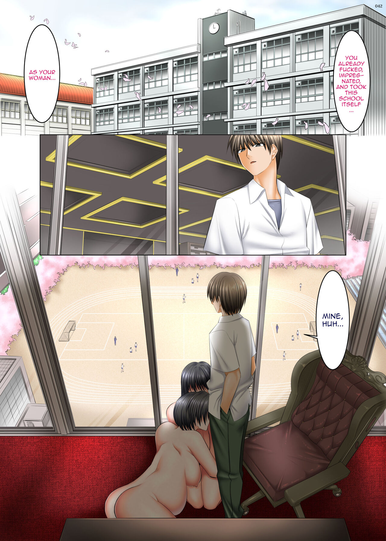 [Kaientai (Shuten Douji)]Boku Igai Inpo no Sekai 4 Kouchou & Seitokaichou Oyakodon Hen | A World Where All Men But Me Are Impotent 4 - The School President & Student Council Member Mother/Daughter Edition[English] {Doujins.com} Page 42