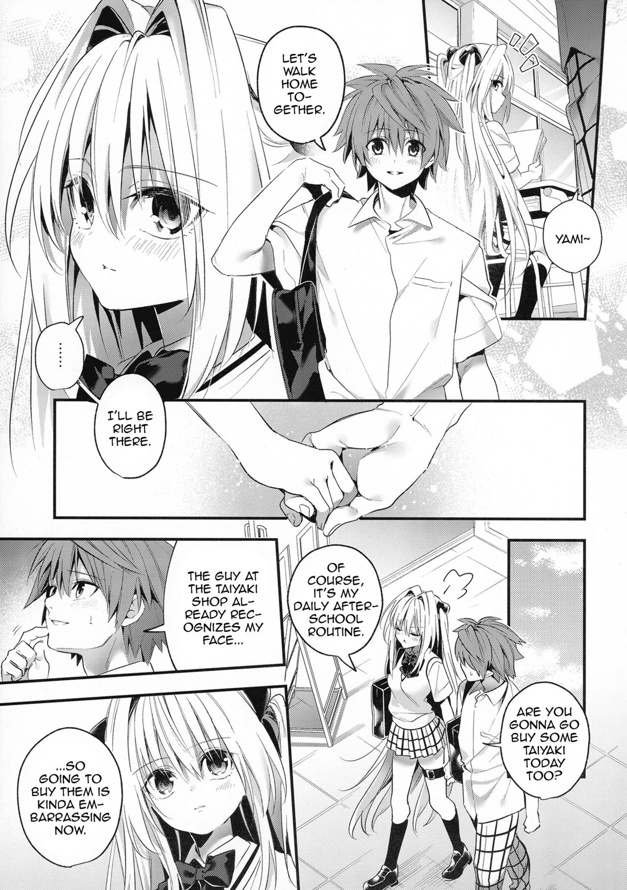 (C100) [Ringo no Naru Ki (Kise Itsuki)]Hajimete Namae de. - Call by name for the first time(To LOVE-Ru) [English] {Doujins.com} Page 4