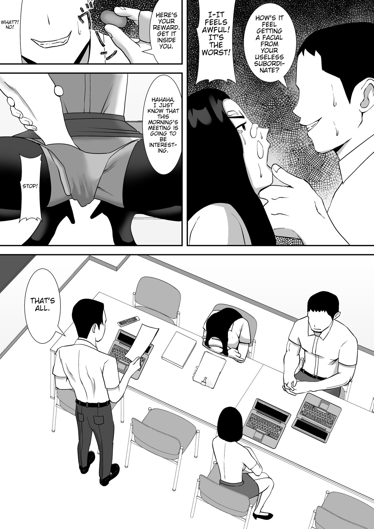 [Smells Like]Ore no Koto o Gomi Atsukai Suru Mucchimuchi no Hitozuma Onna Joushi ga Ochiru made | Making my chubby married female boss that treats me like trash succumb to my cock[English] [joobuspaidatr] Page 9