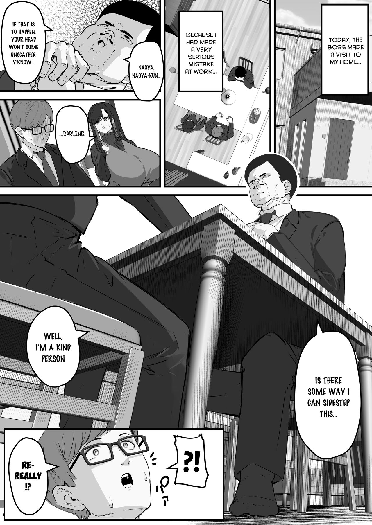 [Baku-π-dou (Kuchi VE)]Tare Deka Chounyuu no Hitozuma wa Chibi Erogaki no Nikubenki... | My Big Titted Sagging Wife Is The Meat Toilet Of A Pipsqueak Pervert Brat[English] Page 5