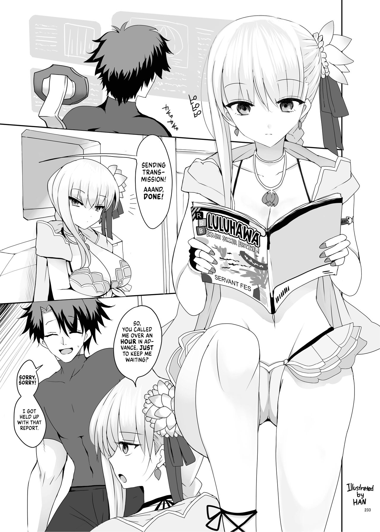 [Kakuzatou (HAN)]Kama(Swimsuit)  (FGO Lovey-Dovey Erotic Collab ~Pure Love Singularity Lovedea~) (Fate Grand Order) [English] [Saint Quartz Scans] [Digital] Page 1