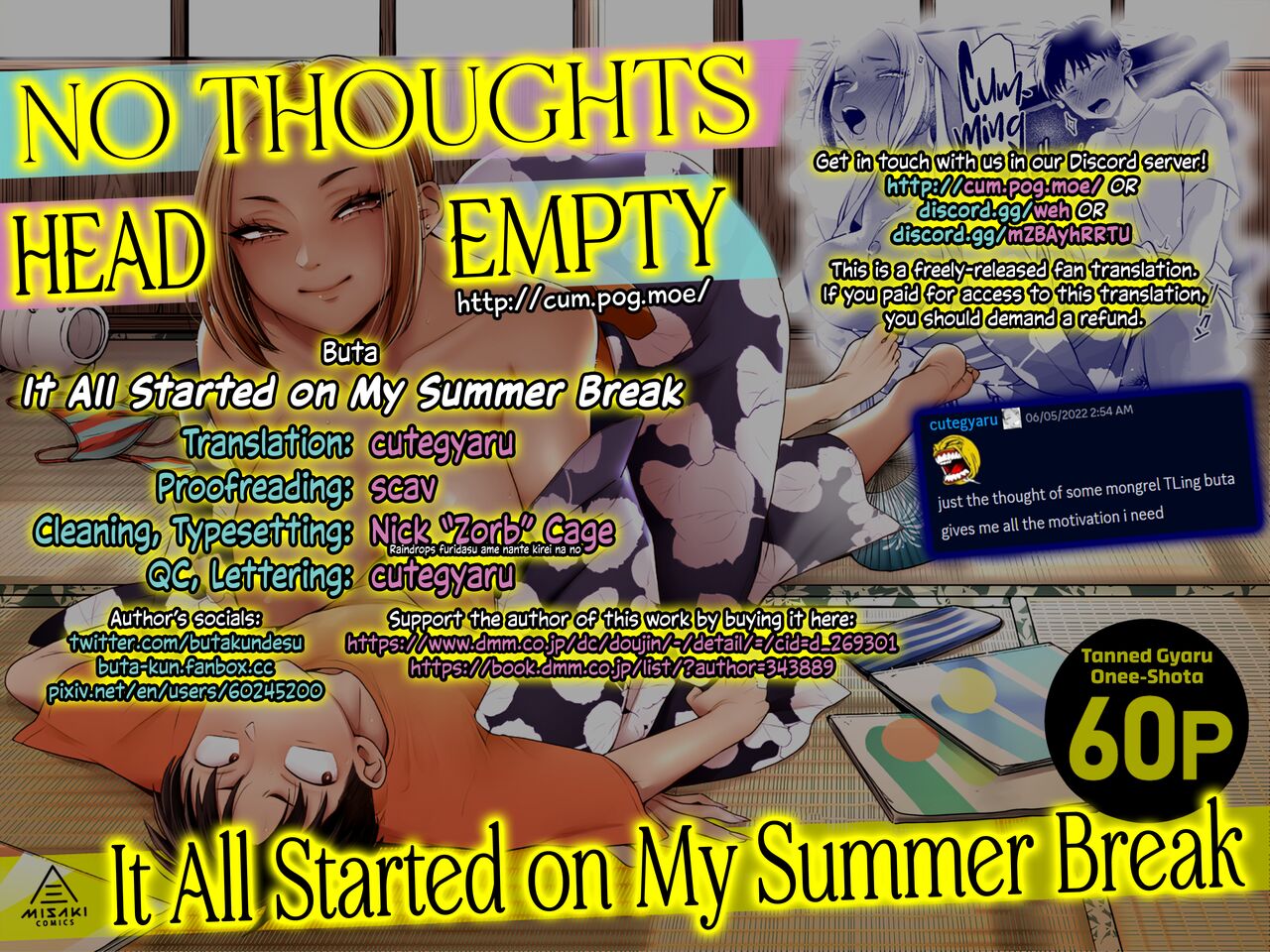 [Misaki (BUTA)]Kikkake wa Natsuyasumi | It All Started on My Summer Break[English] [head empty] Page 70