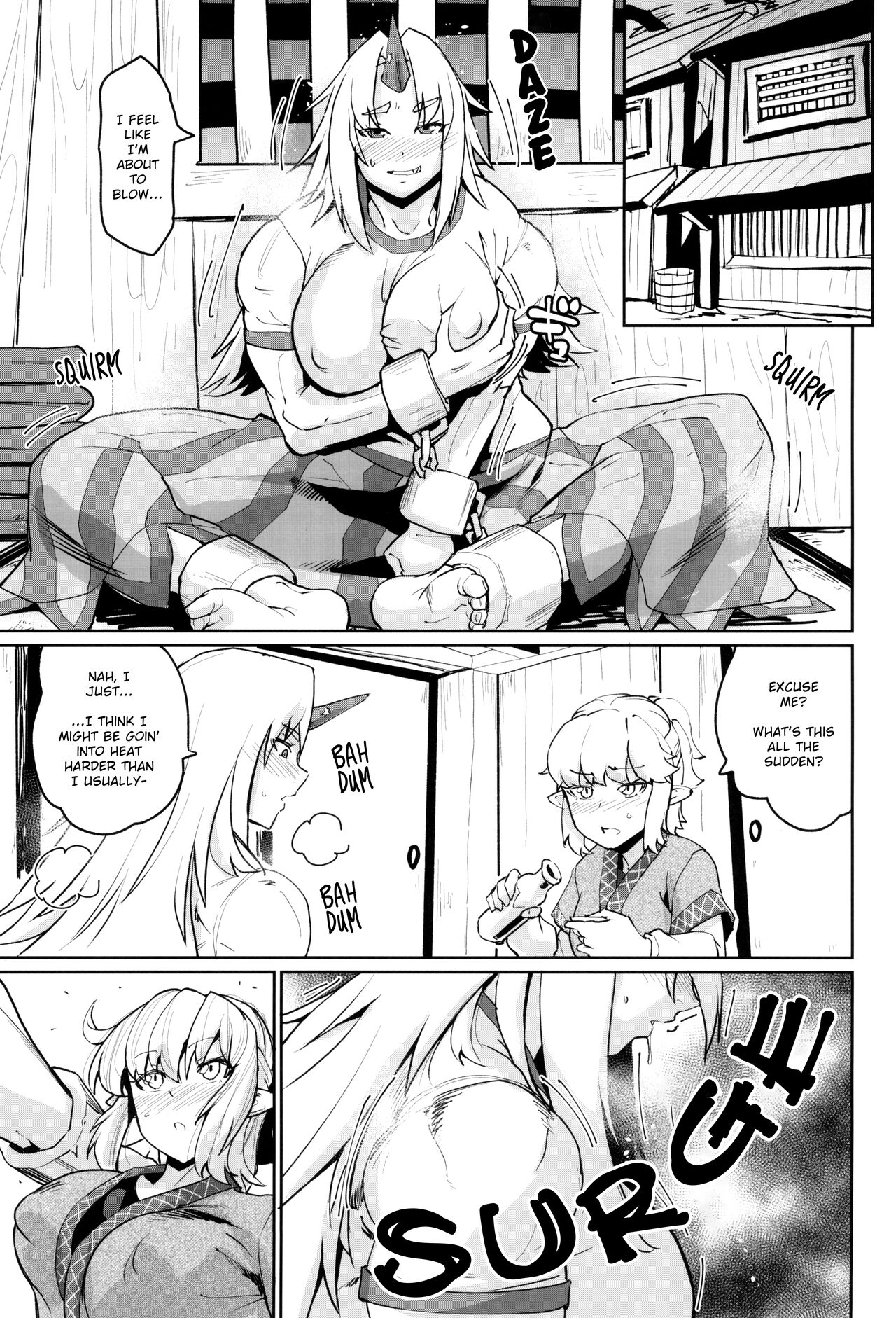 (Shuuki Reitaisai 9) [Sora wa Chimidoro (Sorahachi Midoro)]Seiyoku Bakuhatsu Yuugi-san | Lust Bomb Yuugi(Touhou Project) [English] Page 2