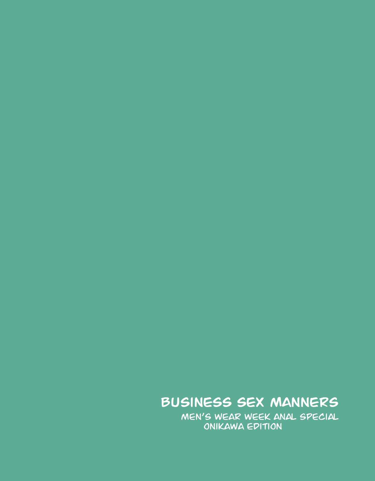 [Tokyo Prominence Tomato]Business Sex Manner Dannsou Shukann Anal Special Onikawa Hen[English] Page 36