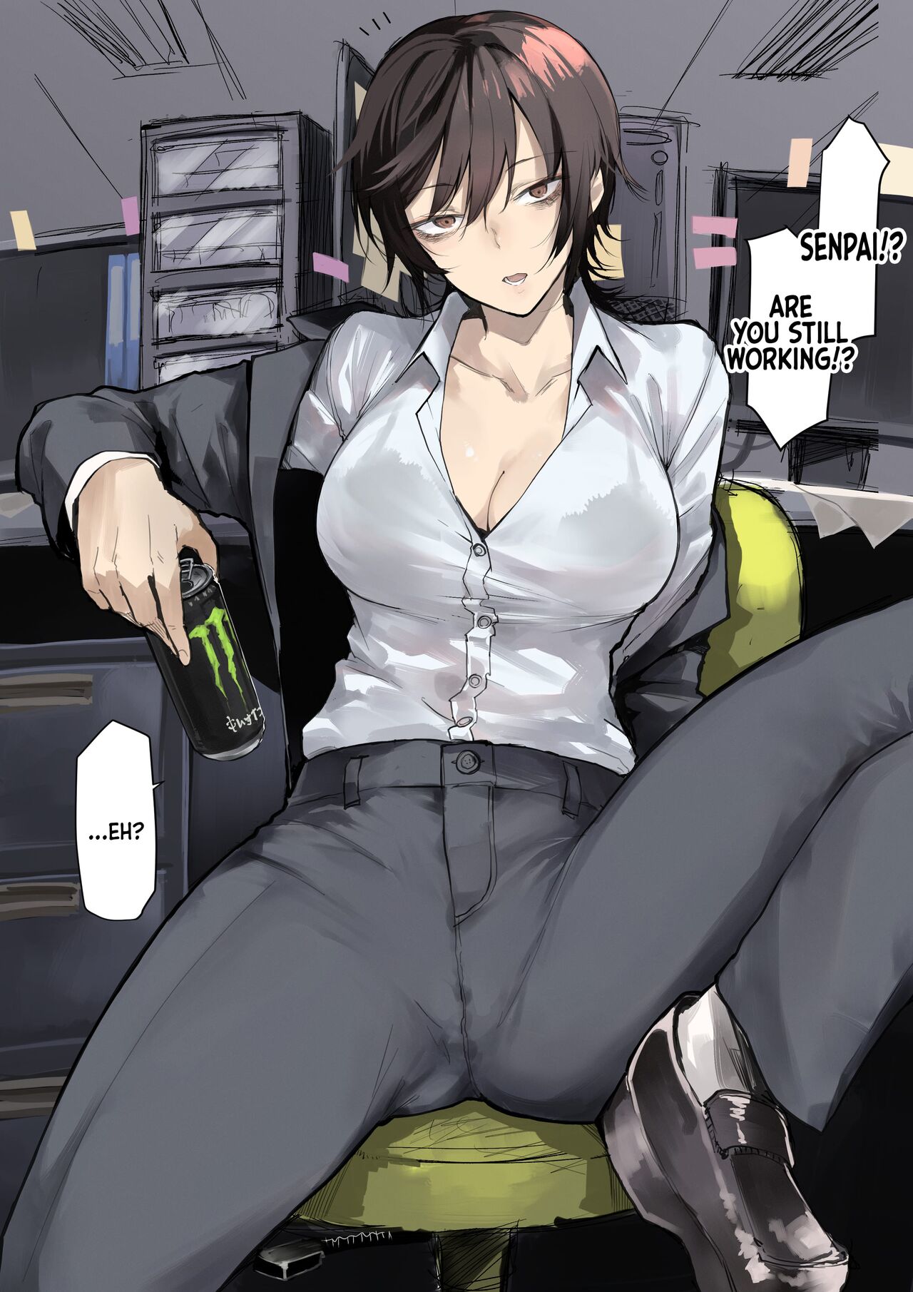 [Okyou]Nebusoku OL Onee-san | The Sleep Deprived Office Lady[English] [Mr_Person] [Colorized] Page 2