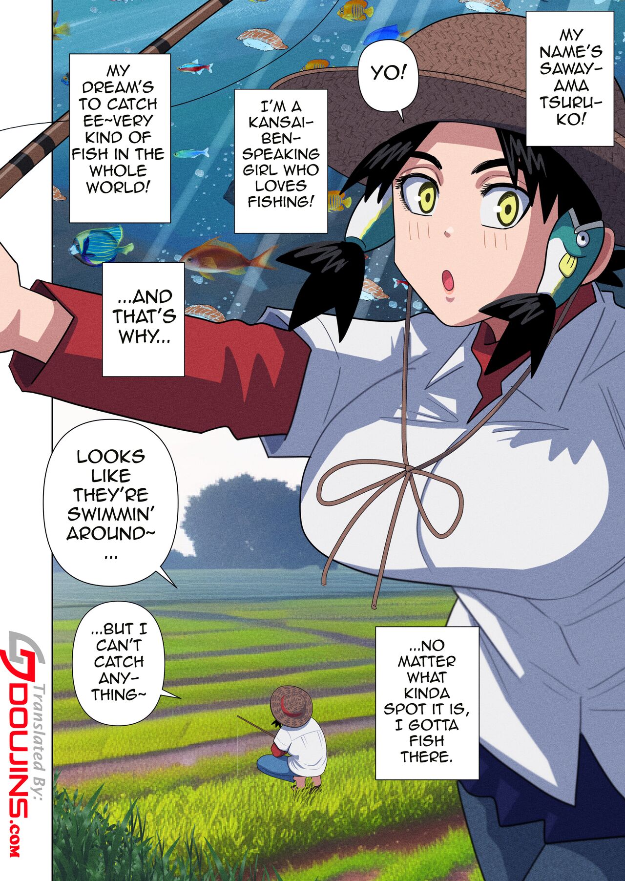[Gin Eiji]Kansai-ben Tsuri Joshi -Takusan Tsuriko no Kin Kasegi- | Kansai Accented Fisherwoman - A Fishing Girl Making Lots of Money-[English] {Doujins.com} Page 2