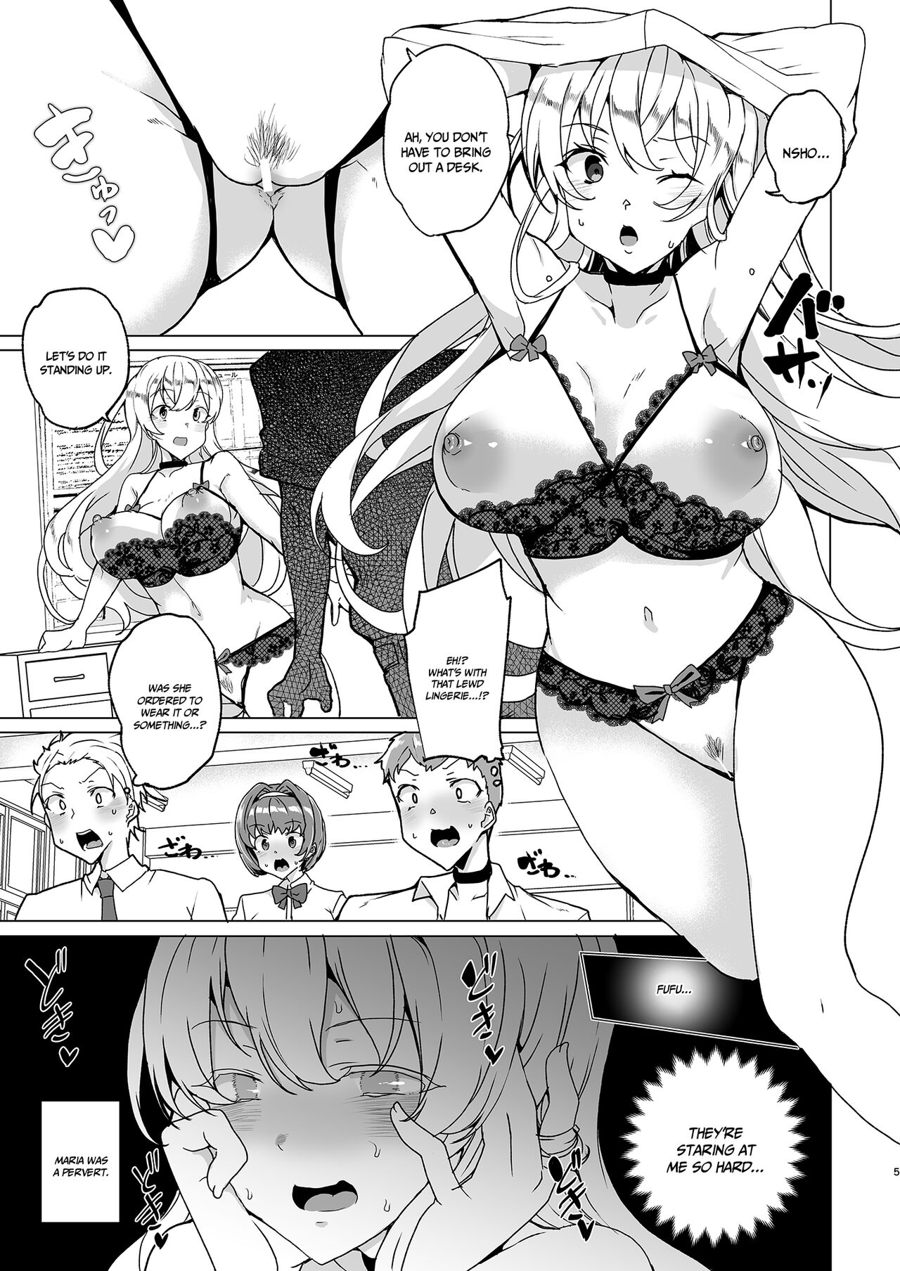 [Waffle Doumeiken (Tanaka Decilitre)]Joukyuu Seishi Chakushou Gimuka!  EX1 ~Class no Takane no Hana no Hentai Seiheki~[English] {Doujins.com} [Digital] Page 5