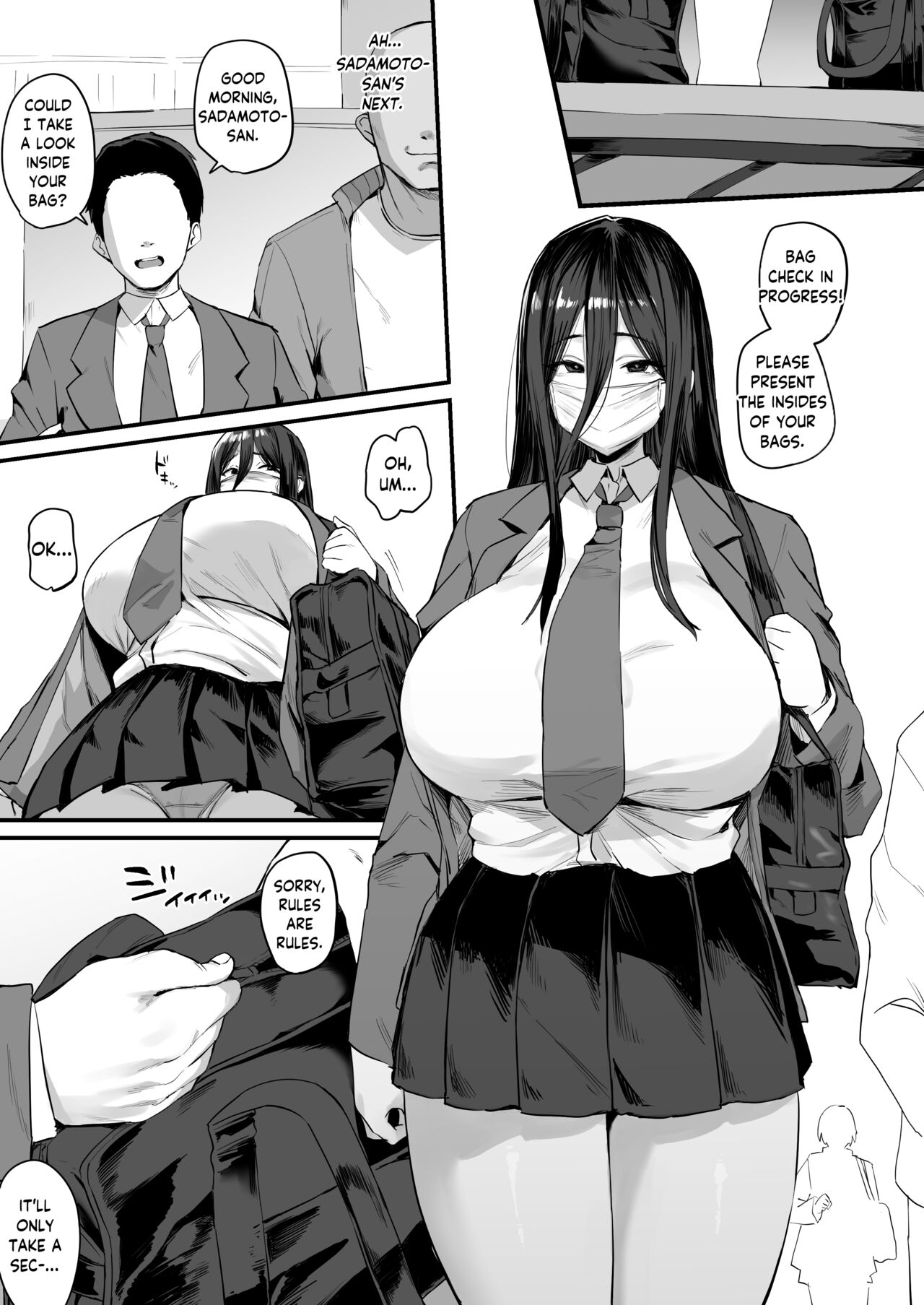 [Hotate-chan]Mochimono Kensa ni Hikkakaru Ko | Girl Caught During Bag Inspection[English] [SaLamiLid] Page 1