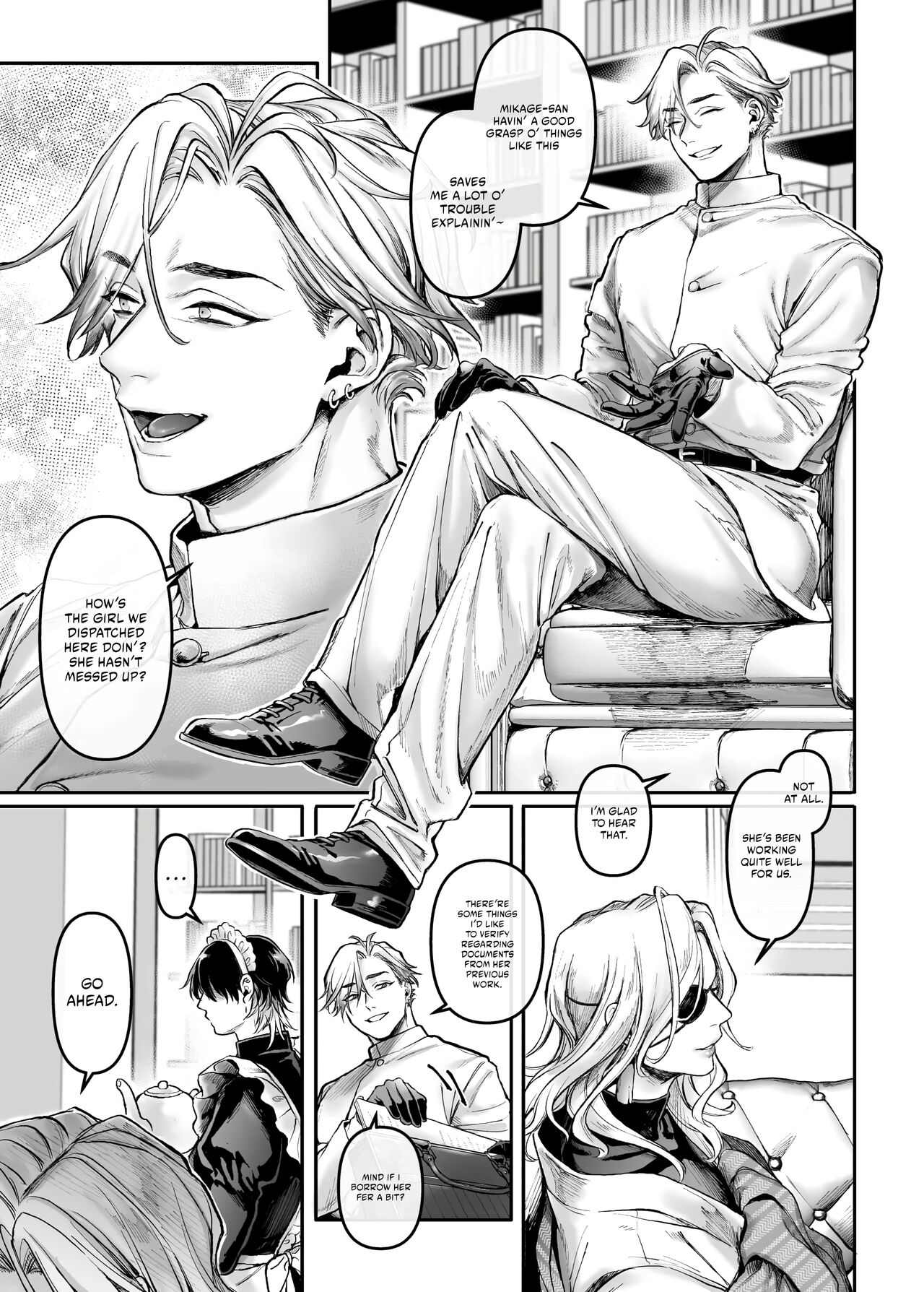 [Yolki Palki (Rororogi Mogera)]Sennyuu! Gakeppuchi Spy no Shakkinhensai RTA ~Josou Maid to Oni Joushi~ | Infiltrate! Debt Repayment RTA of a Spy on the Brink ~The Crossdressing Maid and the Oni Boss~[English] [Omega Scans] [Incomplete] Page 28