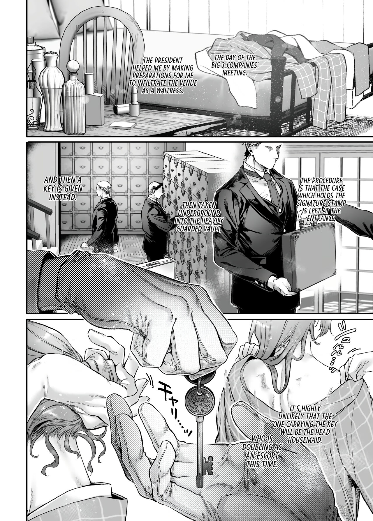 [Yolki Palki (Rororogi Mogera)]Sennyuu! Gakeppuchi Spy no Shakkinhensai RTA ~Josou Maid to Oni Joushi~ | Infiltrate! Debt Repayment RTA of a Spy on the Brink ~The Crossdressing Maid and the Oni Boss~[English] [Omega Scans] [Incomplete] Page 45