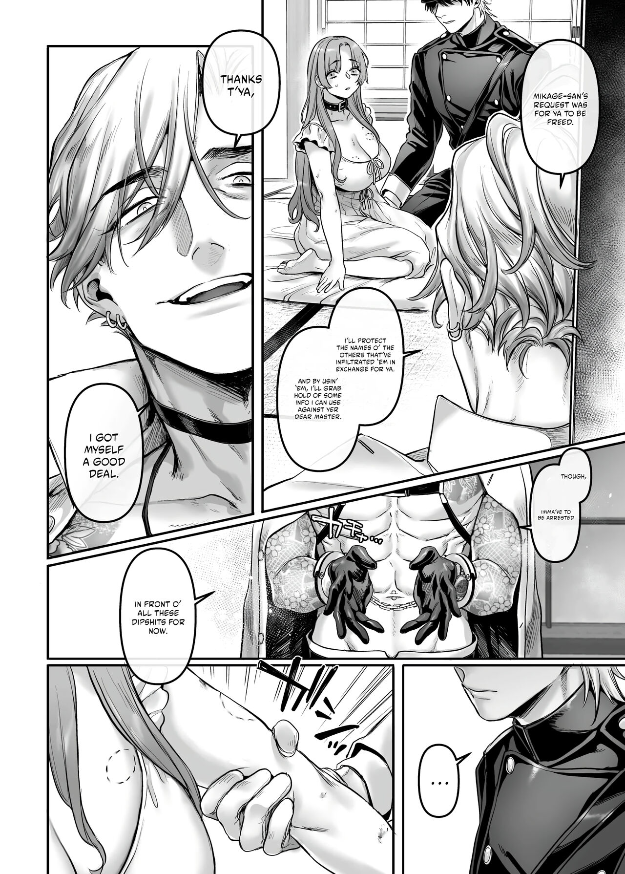 [Yolki Palki (Rororogi Mogera)]Sennyuu! Gakeppuchi Spy no Shakkinhensai RTA ~Josou Maid to Oni Joushi~ | Infiltrate! Debt Repayment RTA of a Spy on the Brink ~The Crossdressing Maid and the Oni Boss~[English] [Omega Scans] [Incomplete] Page 85