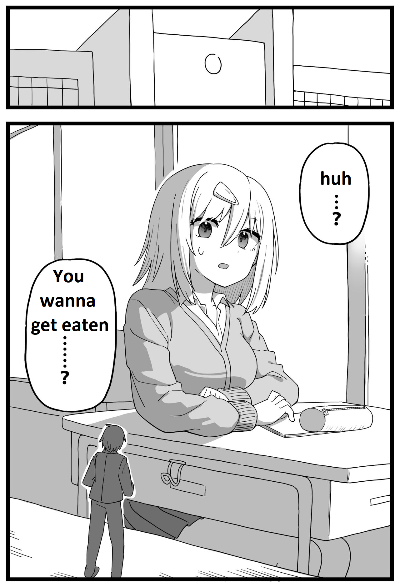 [Shiheki]Doushitemo Onnanoko ni Taberaretai Manga | Manga - He really wants to be eaten by a girl[English] Page 1