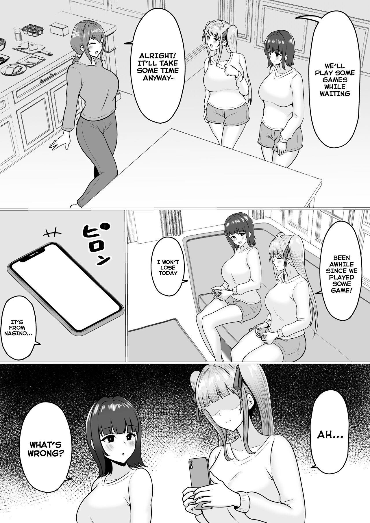 [Nekomimi to Kuro Mask (cielo)]Watashi-tachi JK Shimai wa Mama to Issho ni Papakatsu Shitemasu[English] [SquigglesJP] Page 56