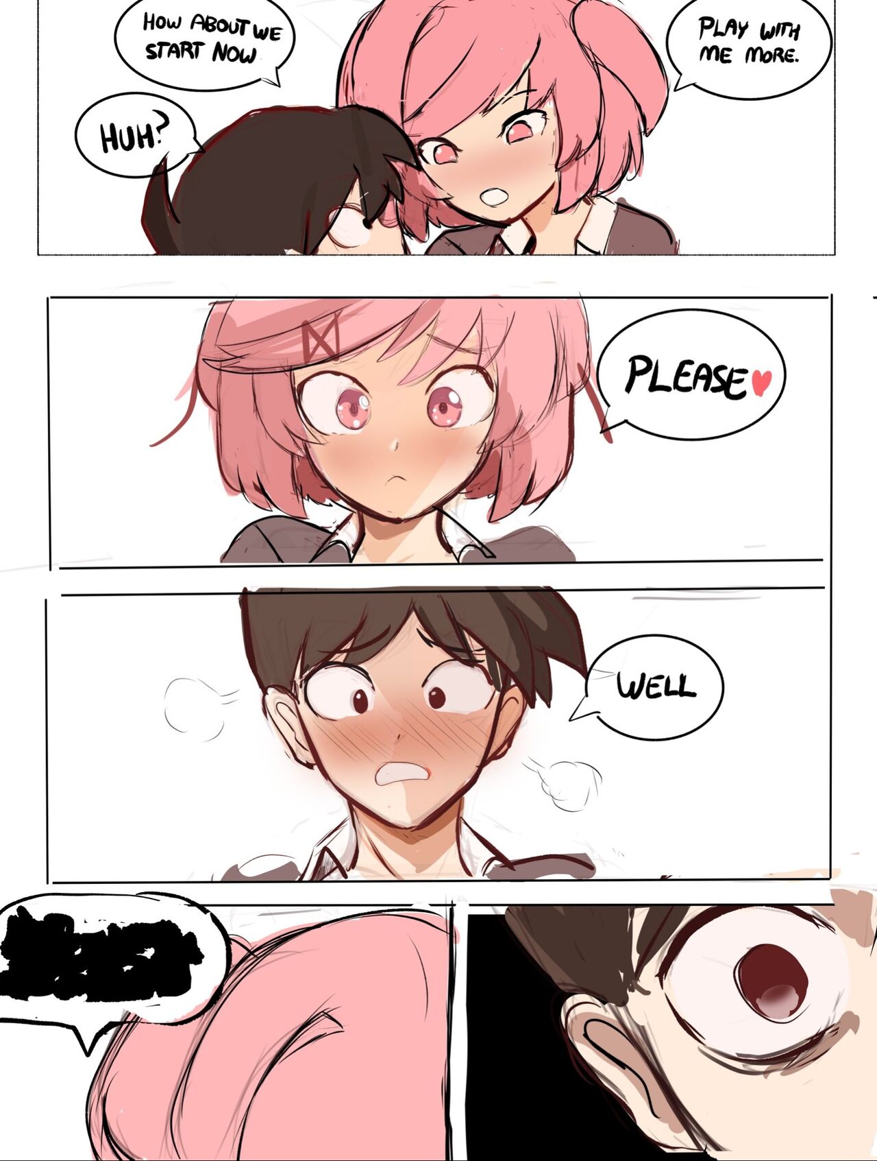 【rak_fork/ddlc/夏树/R18 comic】Play with me Page 20