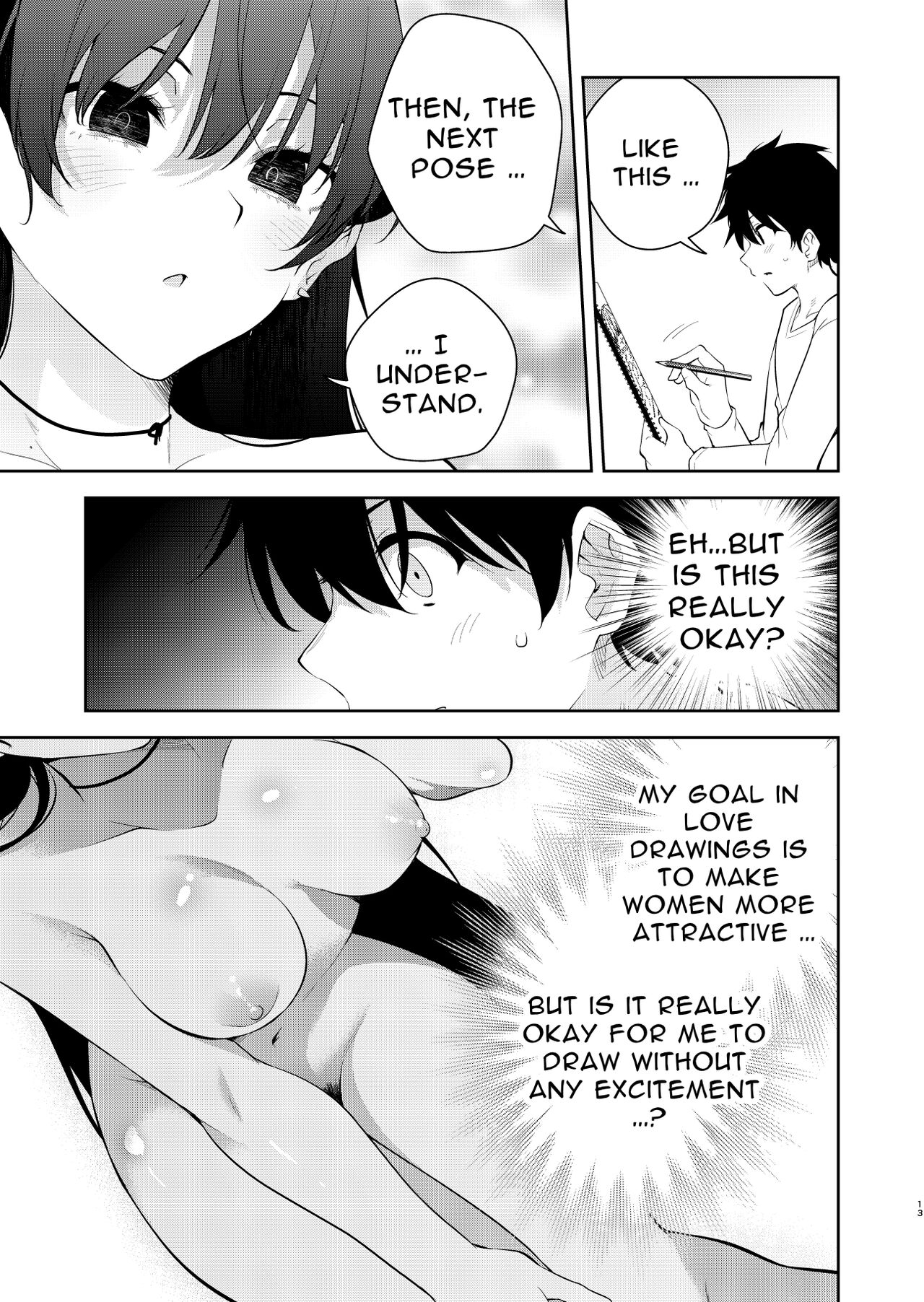 [Zenkaku 14-ji (Kitada Ryouma)]Mishiranu Joshikousei ni Kankin sareta Toki no hanashi ~Rafu Dessin Route Hen~ | The story of a manga artist who was taken in by a strange high school girl ～Nude Drawing Route Edition[English] [Digital] Page 12