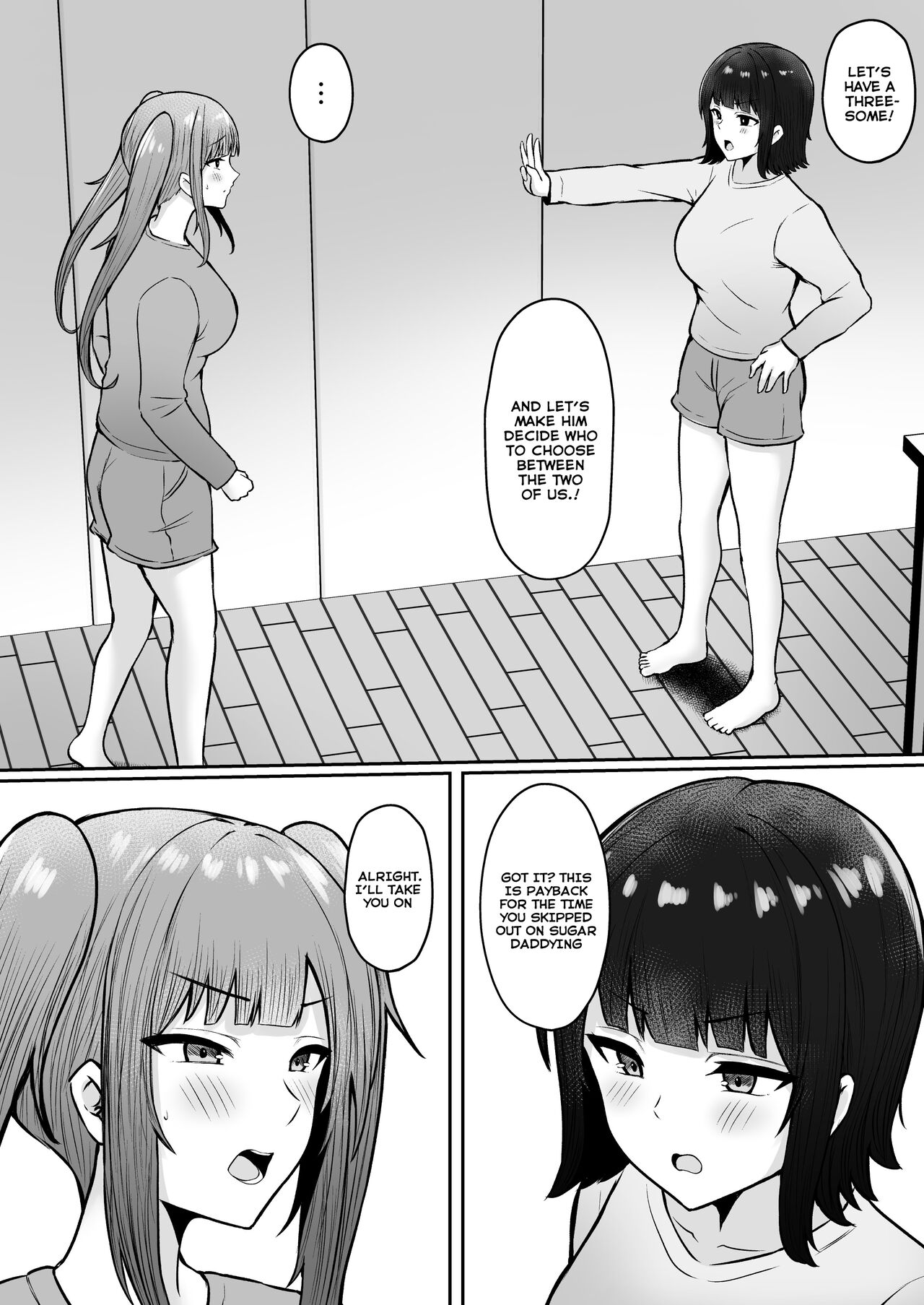 [Nekomimi to Kuro Mask (cielo)]Jiraikei Imouto ni Kareshi Netorareterunda ga ~ReaJuu no Ane to Papakatsu Suru Imouto~[English] [Tomoshibi+SquigglesJP] Page 56