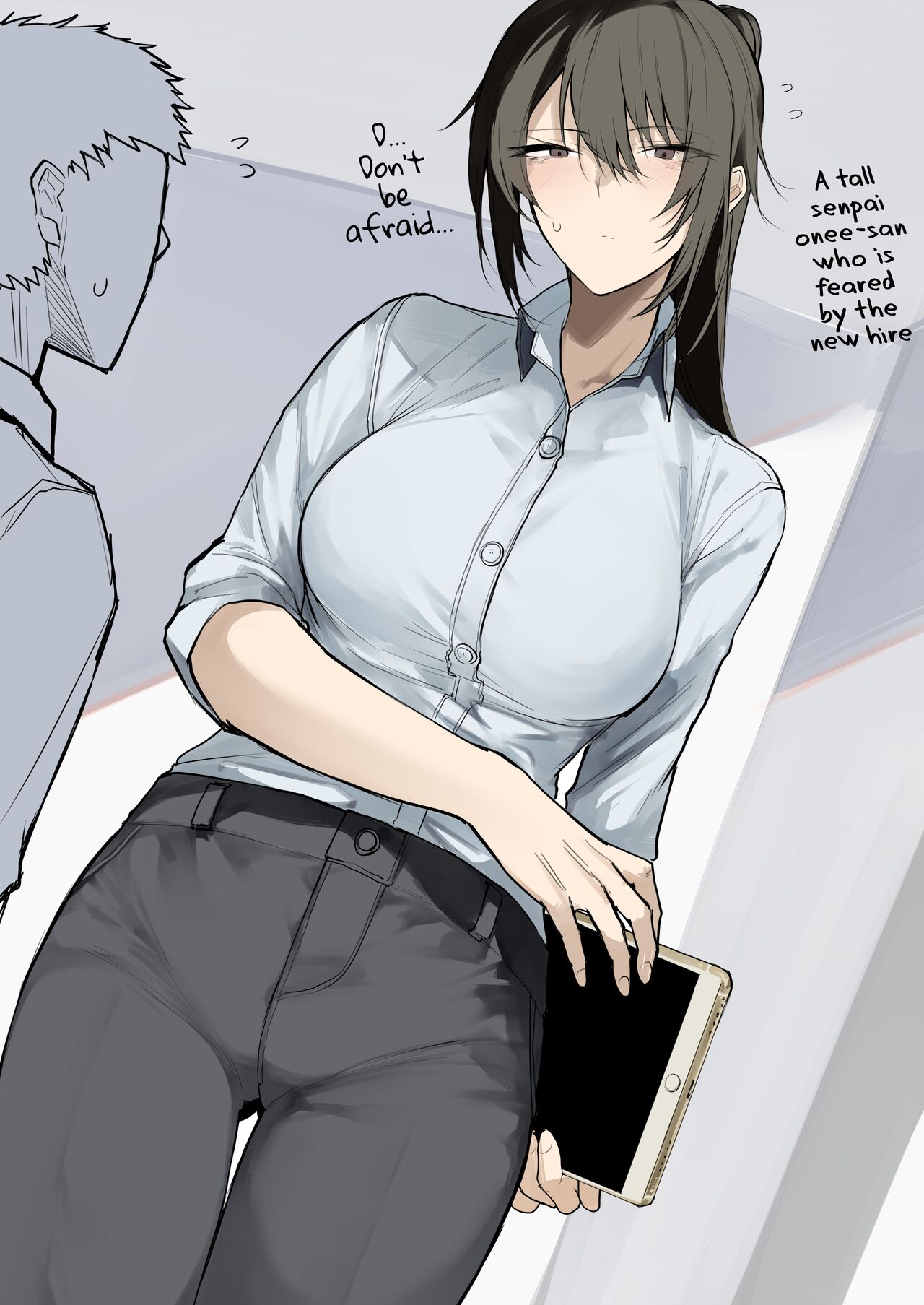 [Okyou]Ookii OL Onee-san no Manga | A Manga About A Big OL Onee-San[English] [Colorized] Page 1