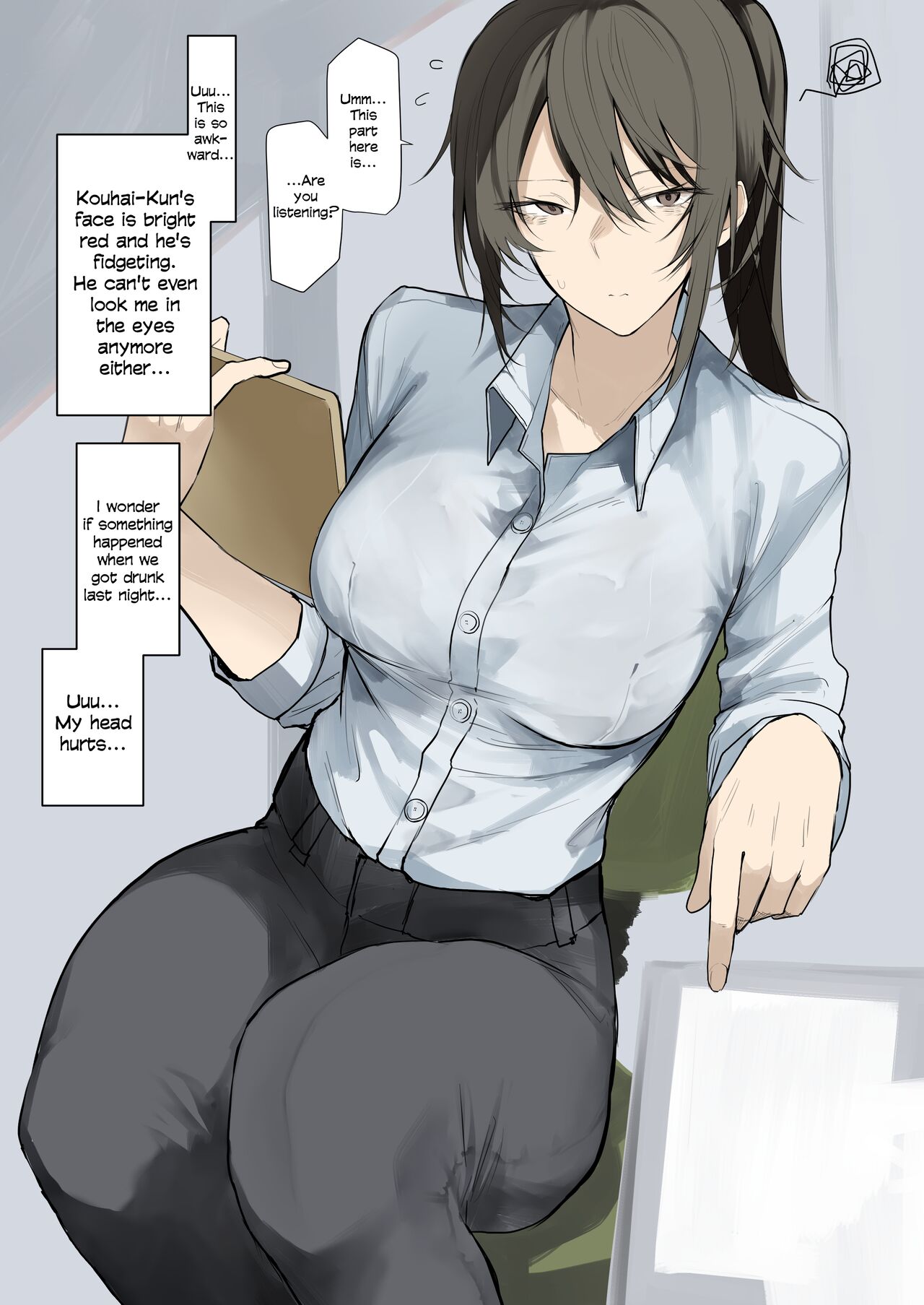 [Okyou]Ookii OL Onee-san no Manga | A Manga About A Big OL Onee-San[English] [Colorized] Page 7