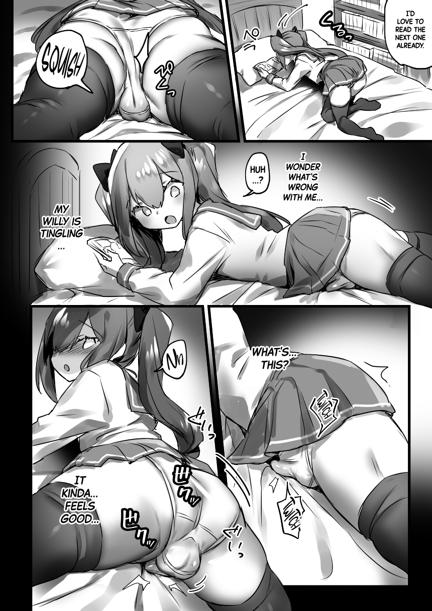 [Pokoten]Otokonoko ga Yuka Ona de Seitsuu suru Manga | A Manga About The Sexual Awakening of a Trap by Dry Humping his own Bed[English] [Black Grimoires] Page 2