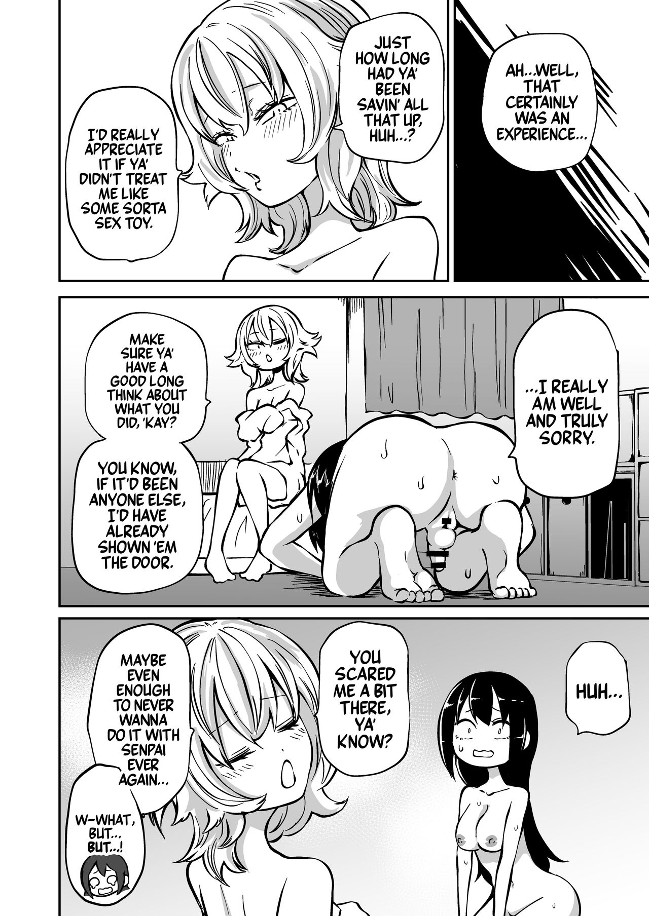 [Mikenekohanten (Sakamoto KAFKA)]Doutei Futanari Senpai Bitch Kouhai no Amaama Fudeoroshi | Virgin Futanari Gets Cherry Popped by Her Slutty Junior[English] [Mr_Person Translation] [Digital] Page 38