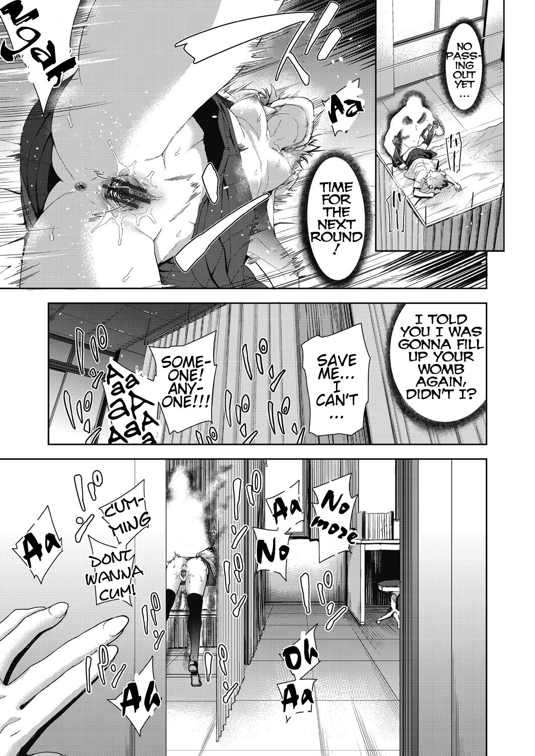 [Tetsuna]Ryoujoku Rensa | Chain of Defilement Ch. 1-3(Shikiyoku no Kyoushitsu to Ikenie Shoujo) [English] [estradiol] Page 35