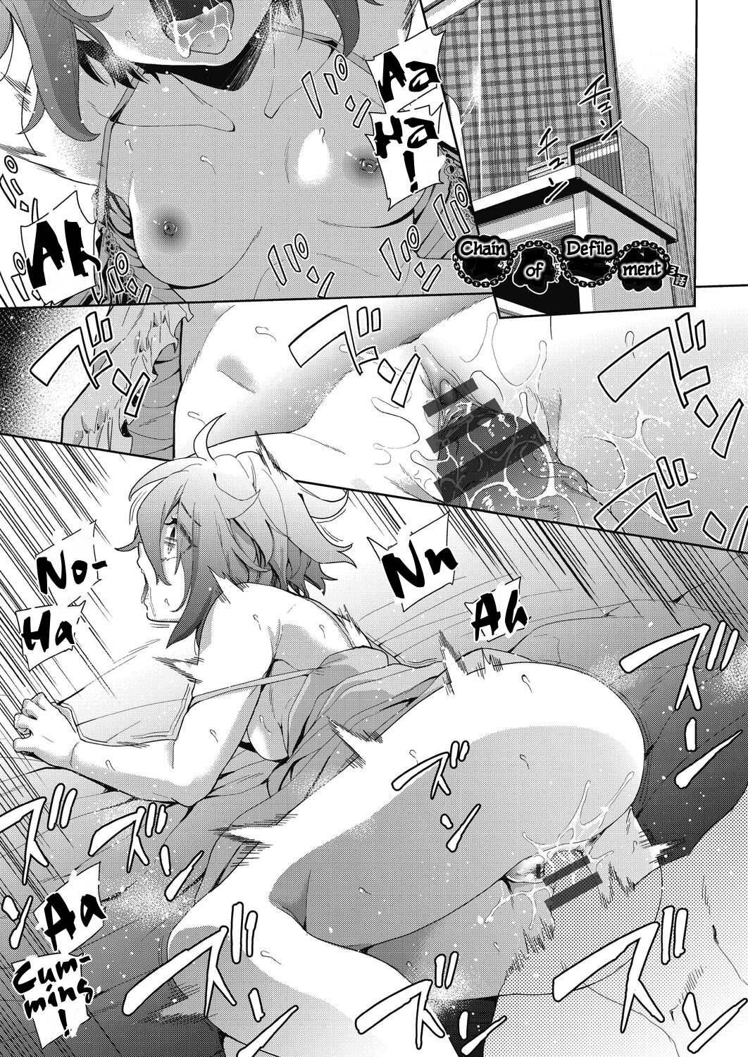 [Tetsuna]Ryoujoku Rensa | Chain of Defilement Ch. 1-3(Shikiyoku no Kyoushitsu to Ikenie Shoujo) [English] [estradiol] Page 61