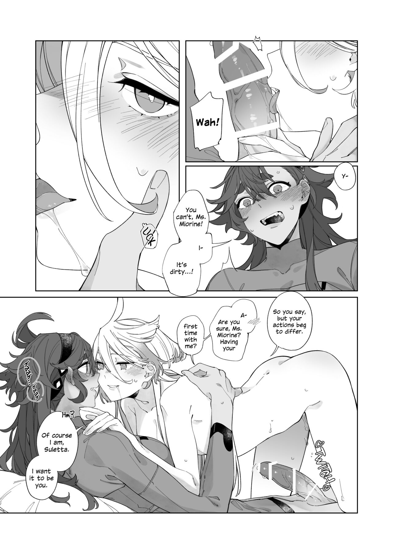 [Chunyujingshitian (ZhuoTian)]Kiss no Ato Nani ga Shitai? | After Kissing, What Else Do You Want to Do?(Mobile Suit Gundam: The Witch from Mercury) [English] Page 22